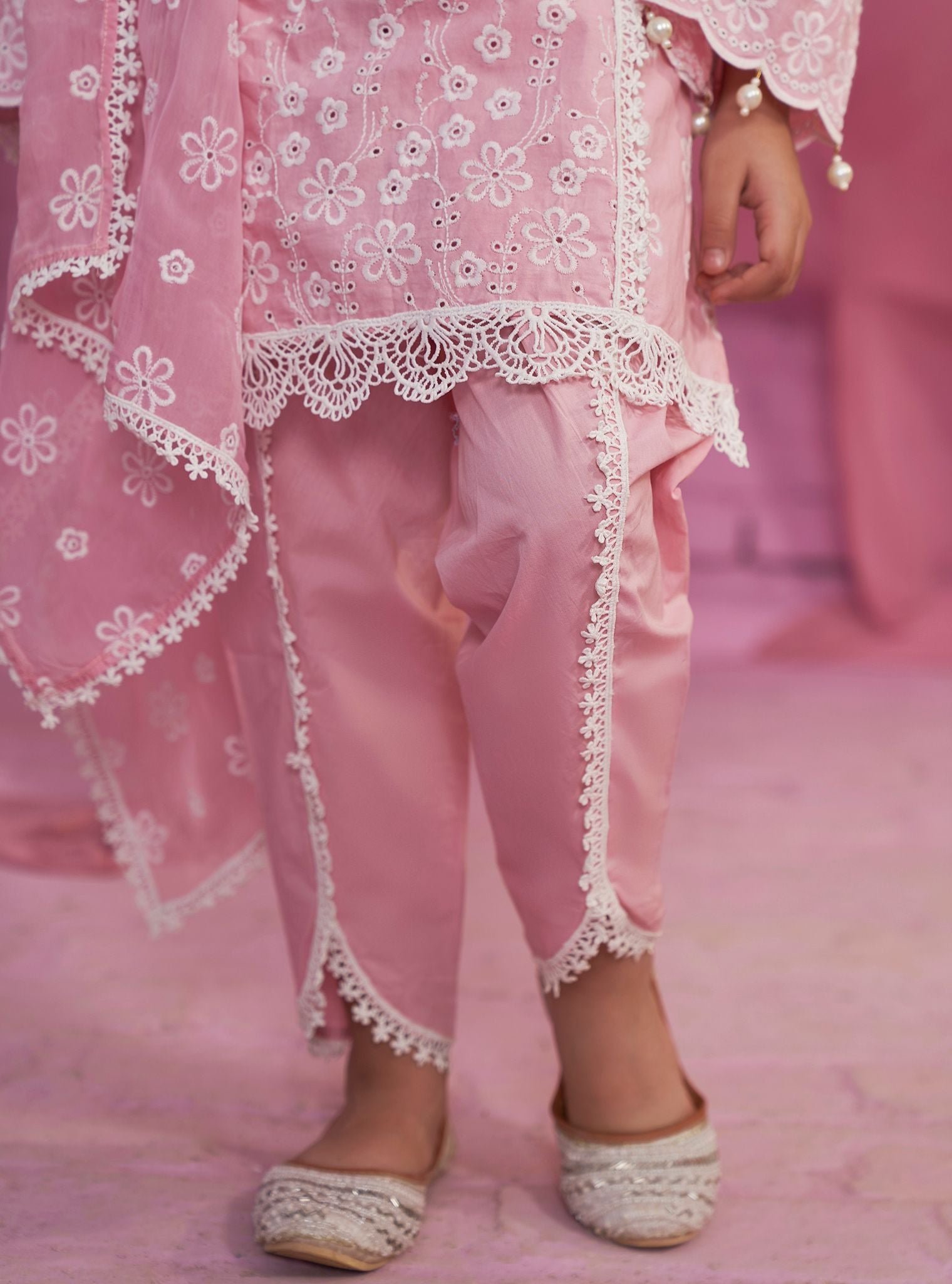 Elin Supima Cotton Pink Kurta Set