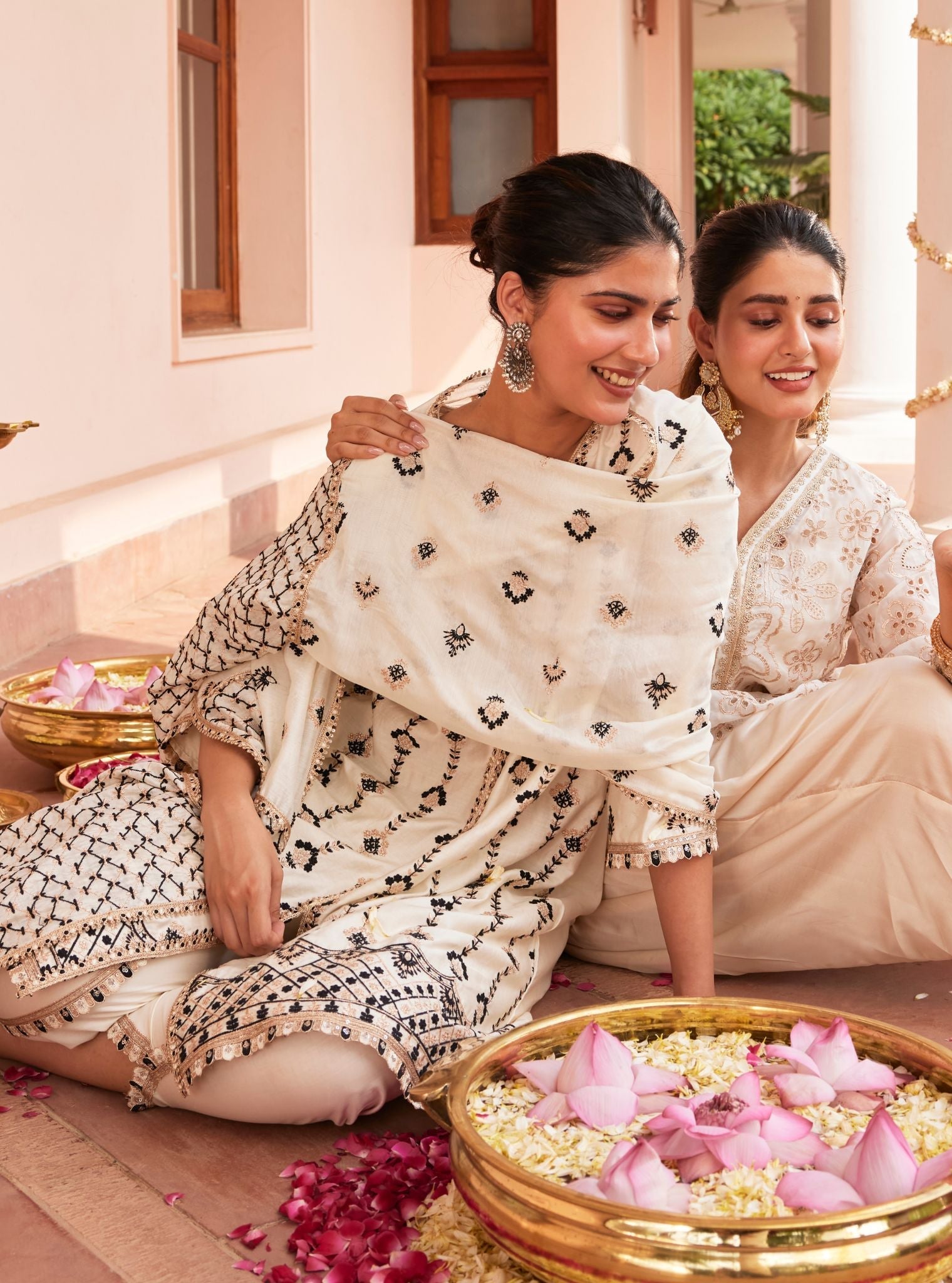 Suvasi Pima Off White Kurta Set