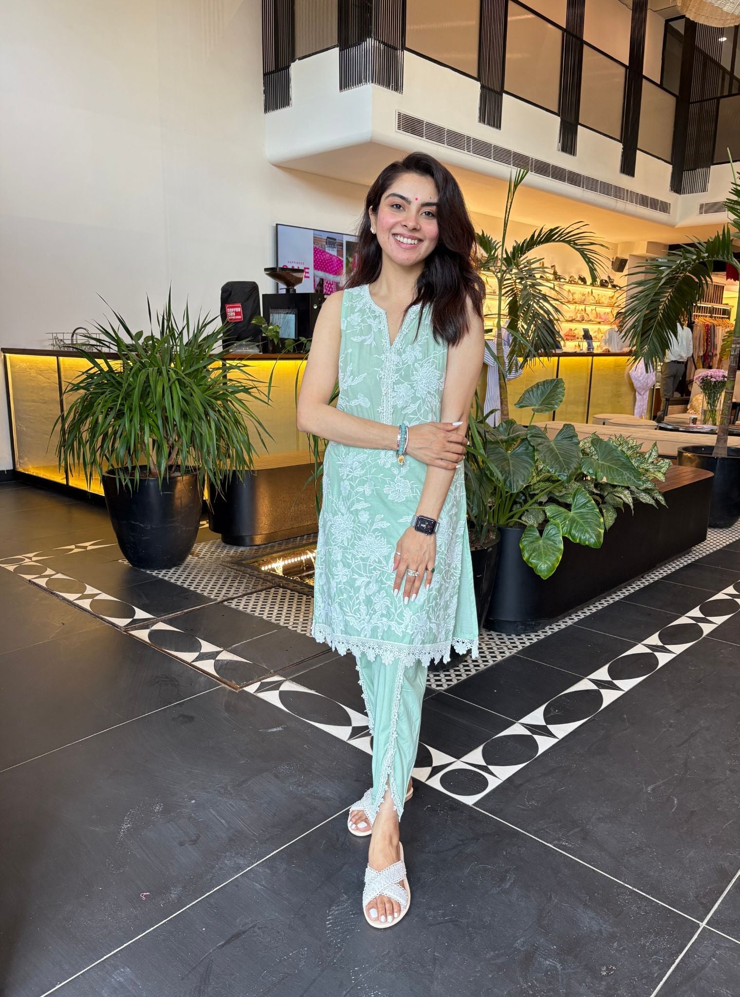 Midori Supima Cotton Green Kurta Set