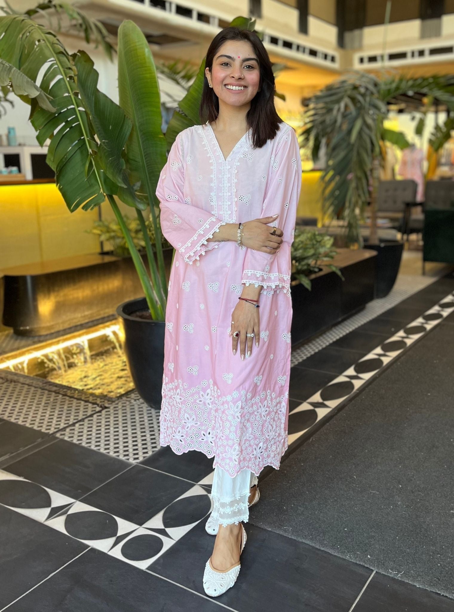 Shae Supima Cotton Pink Kurta Set
