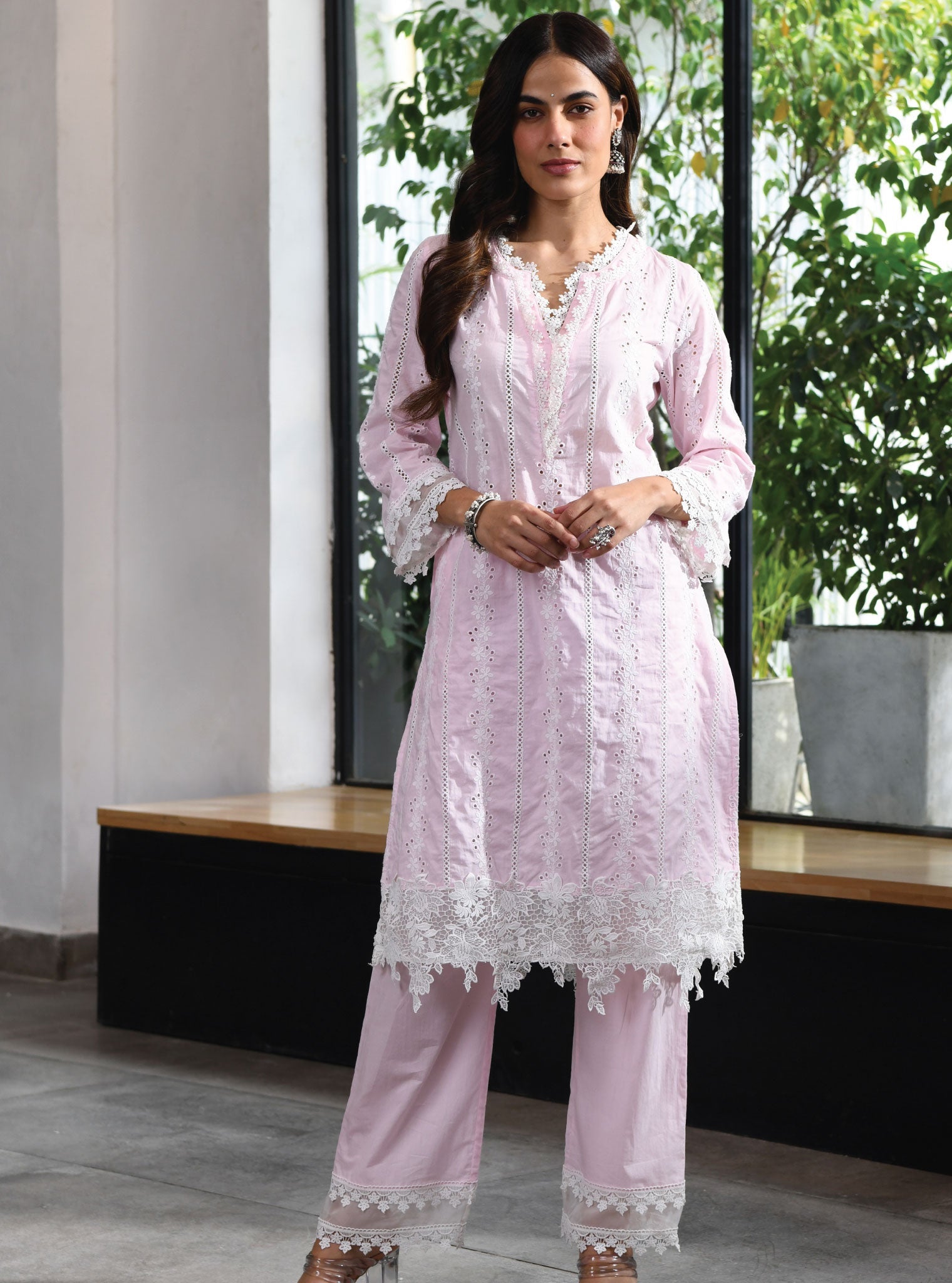 Barnet Supima Cotton Pink Kurta Set