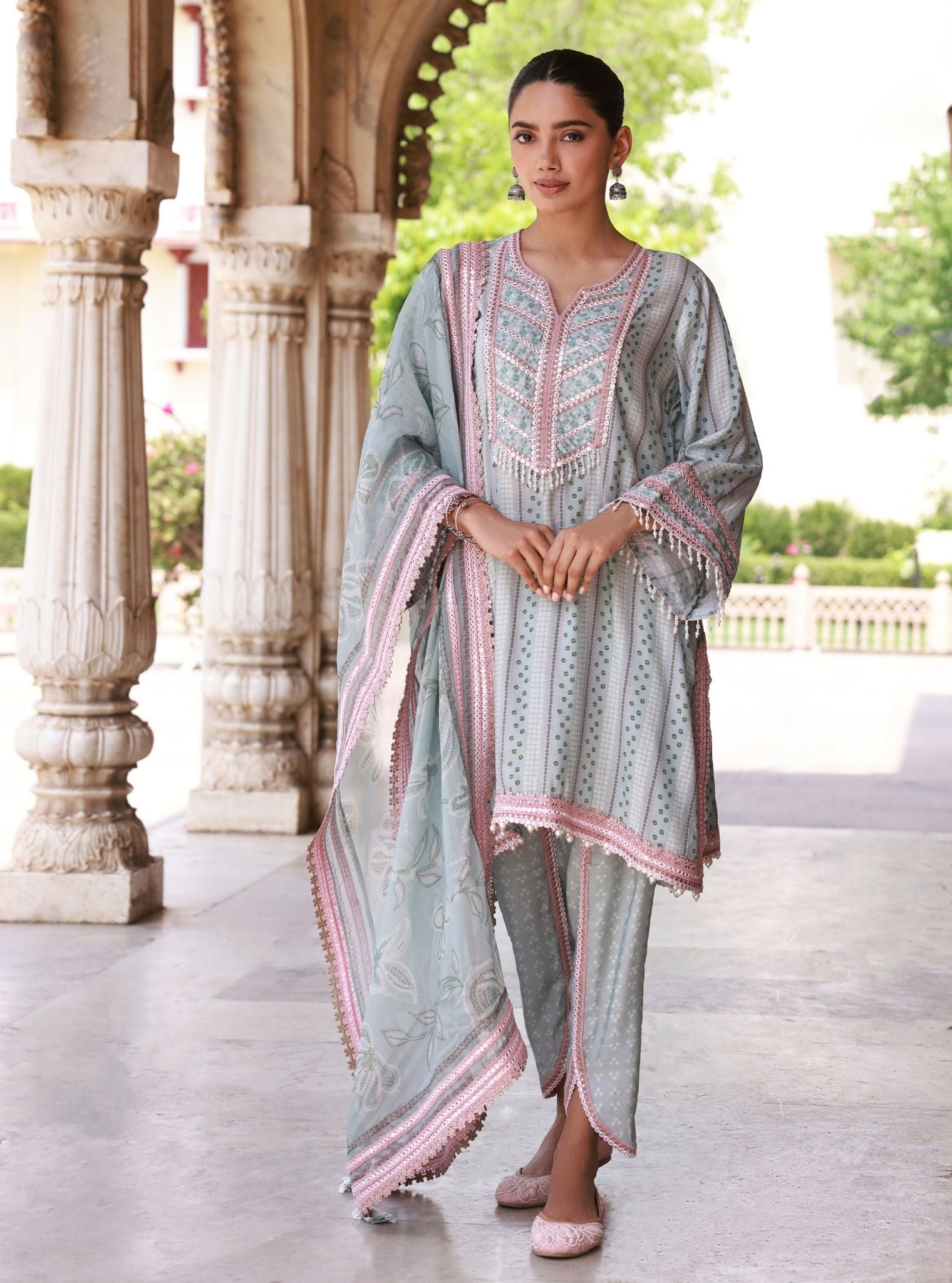 Vanera Lawn Blue Kurta Set