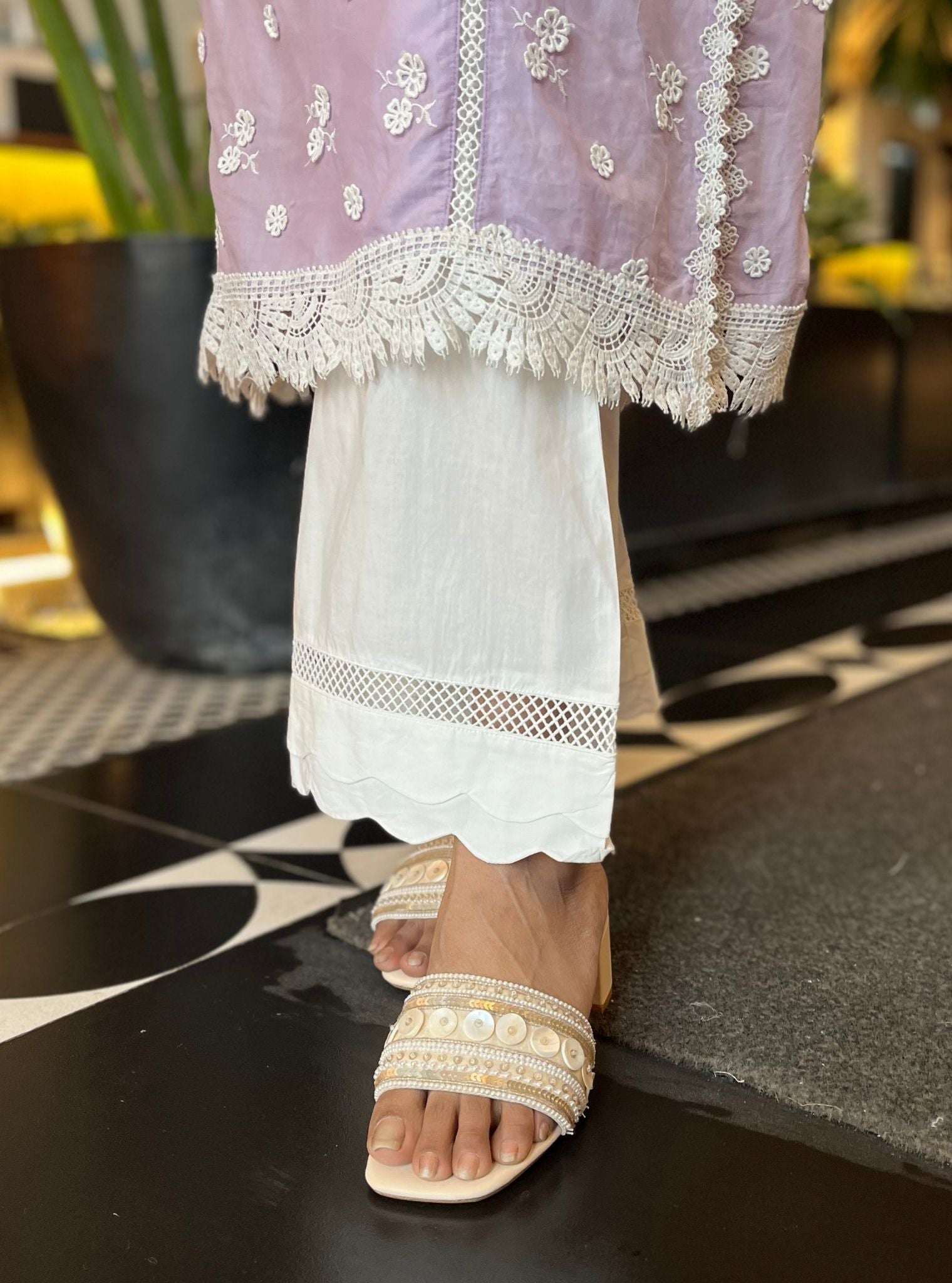 Meha Supima Cotton Lilac Kurta Set