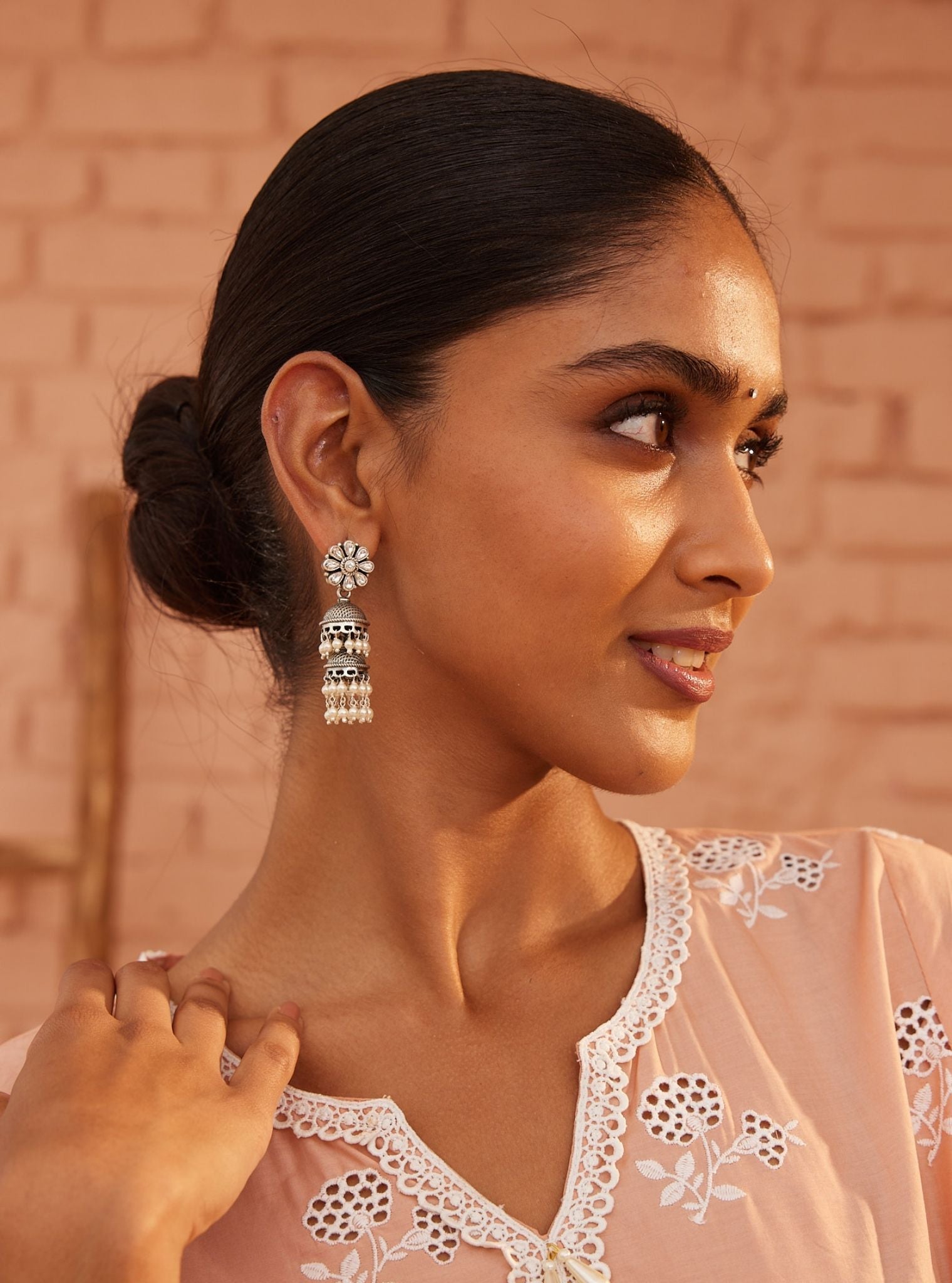 Pure Silver Zaya Jhumki