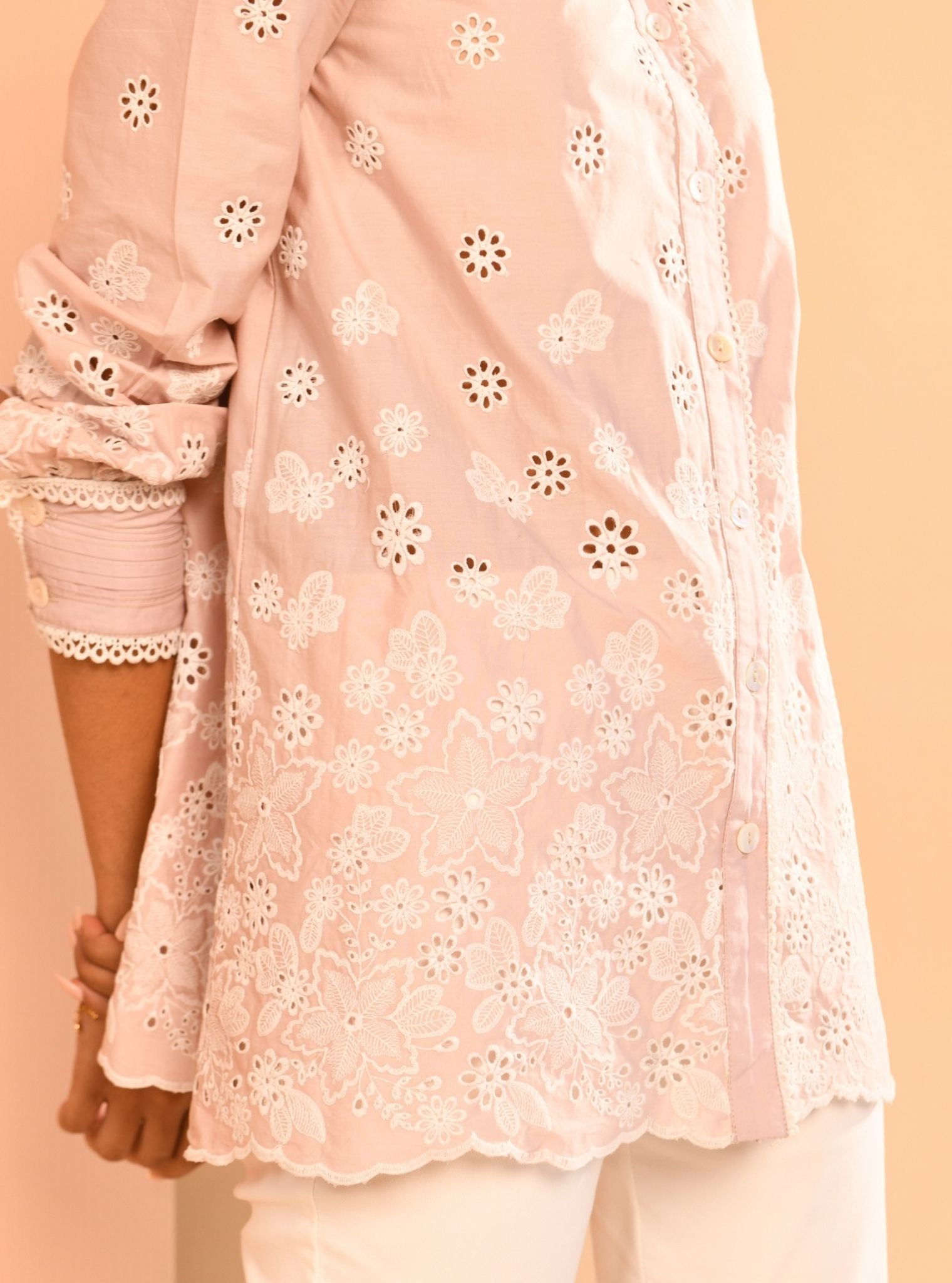 Bea Iconic Supima Cotton Dusty Pink Shirt