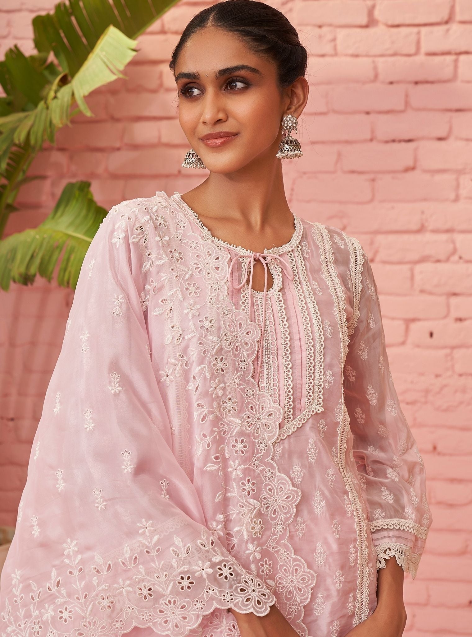 Aarina Organza Pink Kurta Set