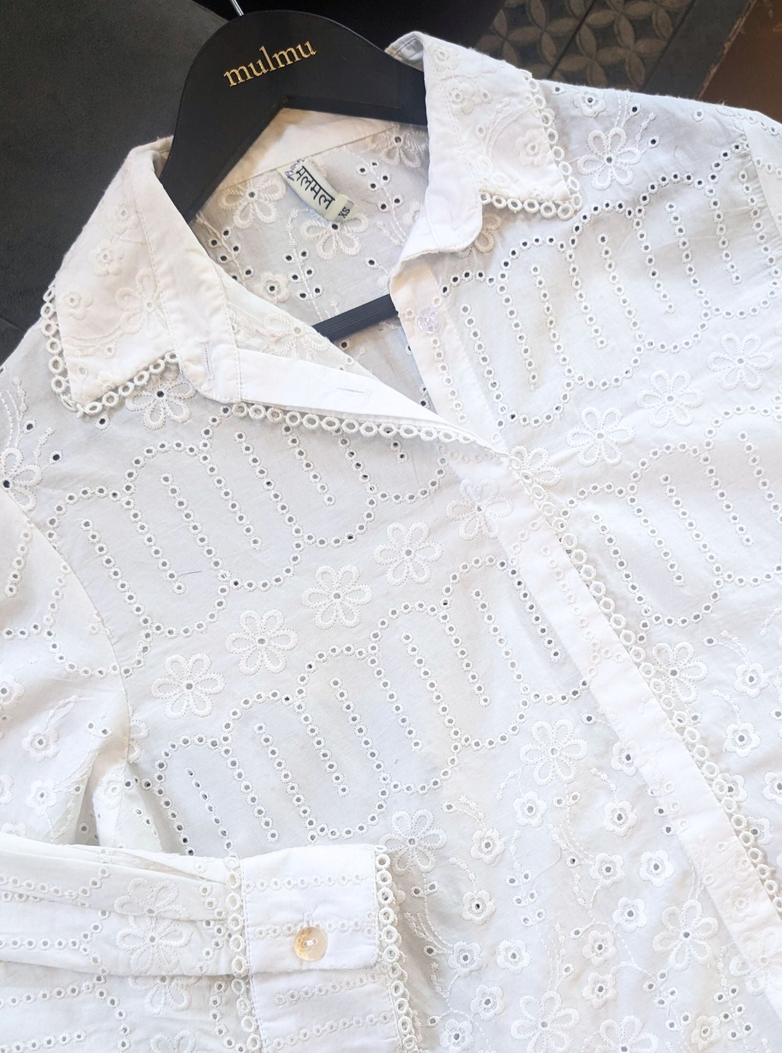 Heli Supima Cotton White Co-ord Set