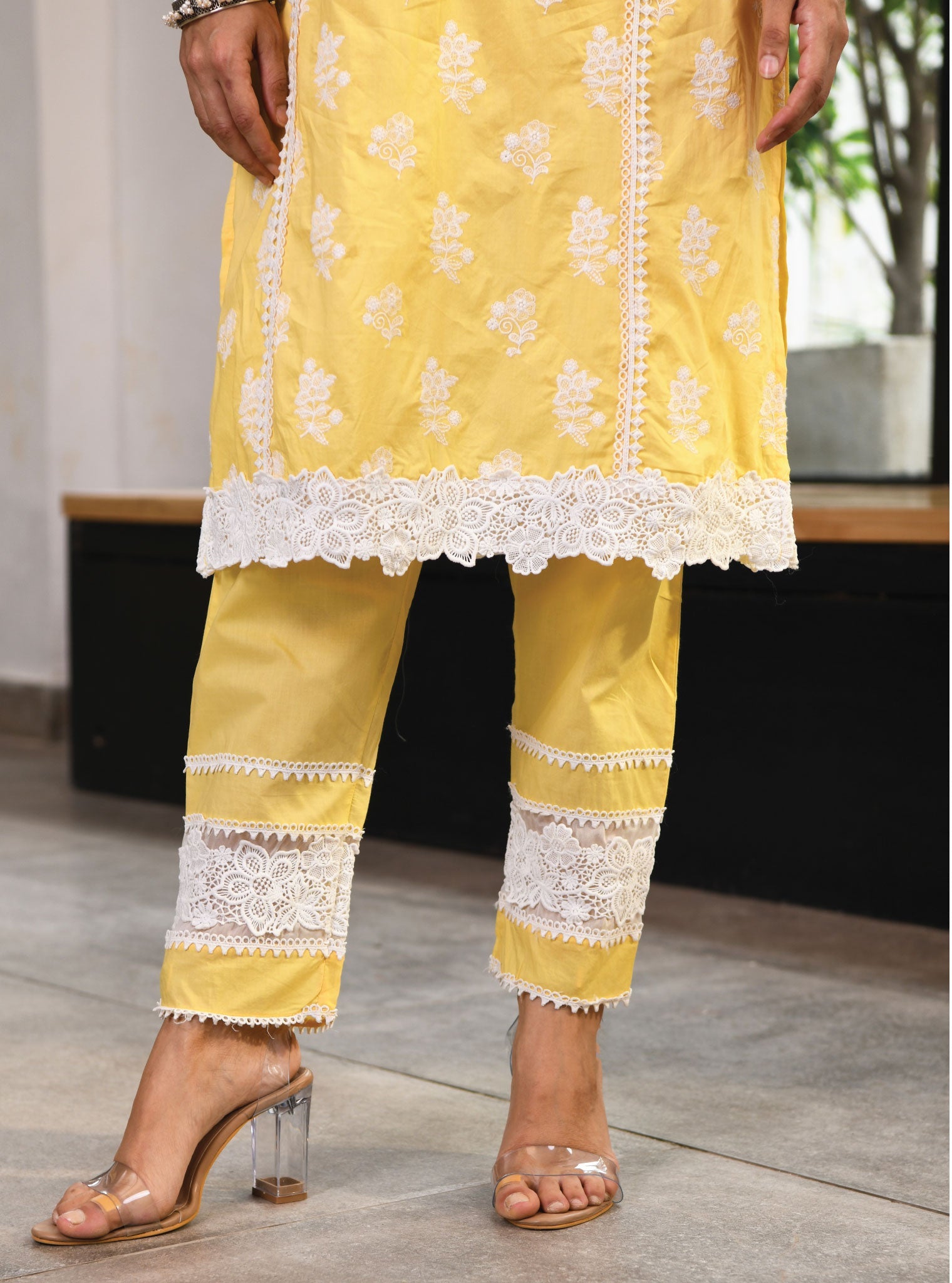 Lisburn Supima Cotton Yellow Kurta Set