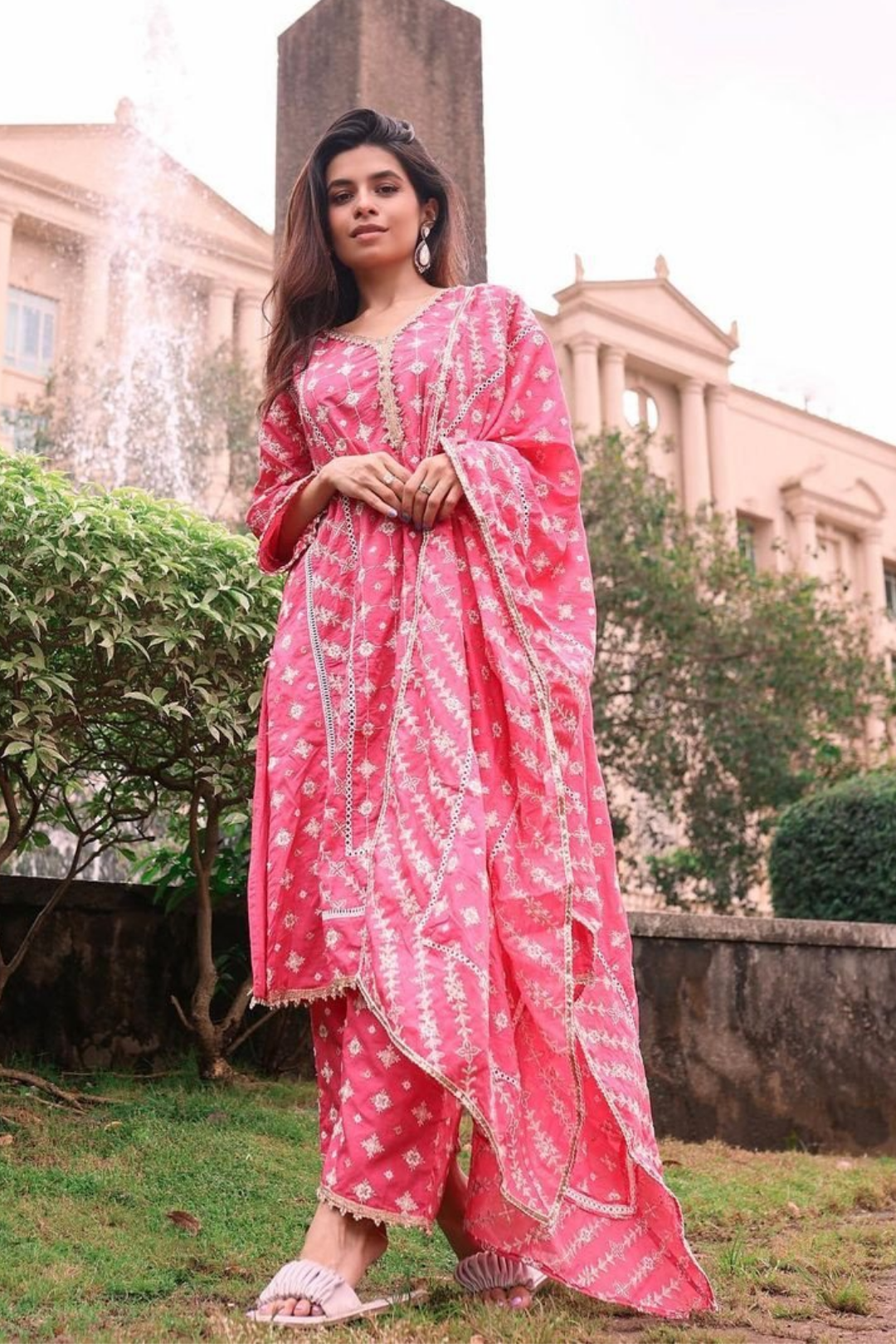 Pelican Supima Cotton Pink Kurta Set