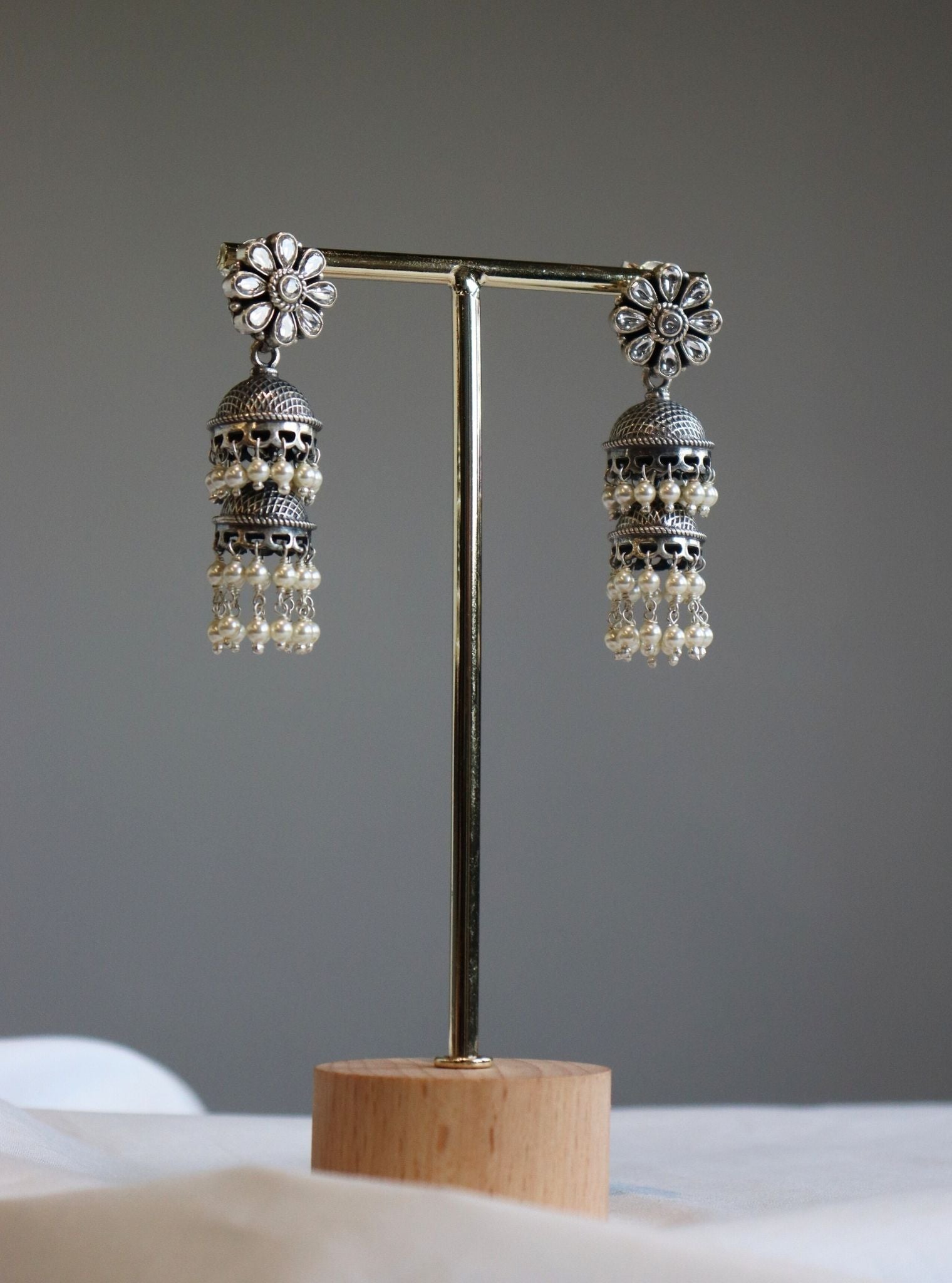 Pure Silver Zaya Jhumki