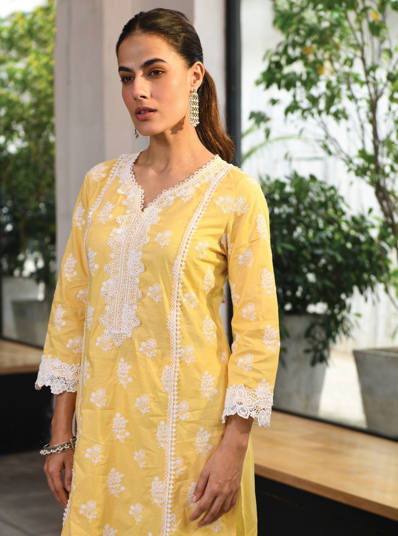 Lisburn Supima Cotton Yellow Kurta Set