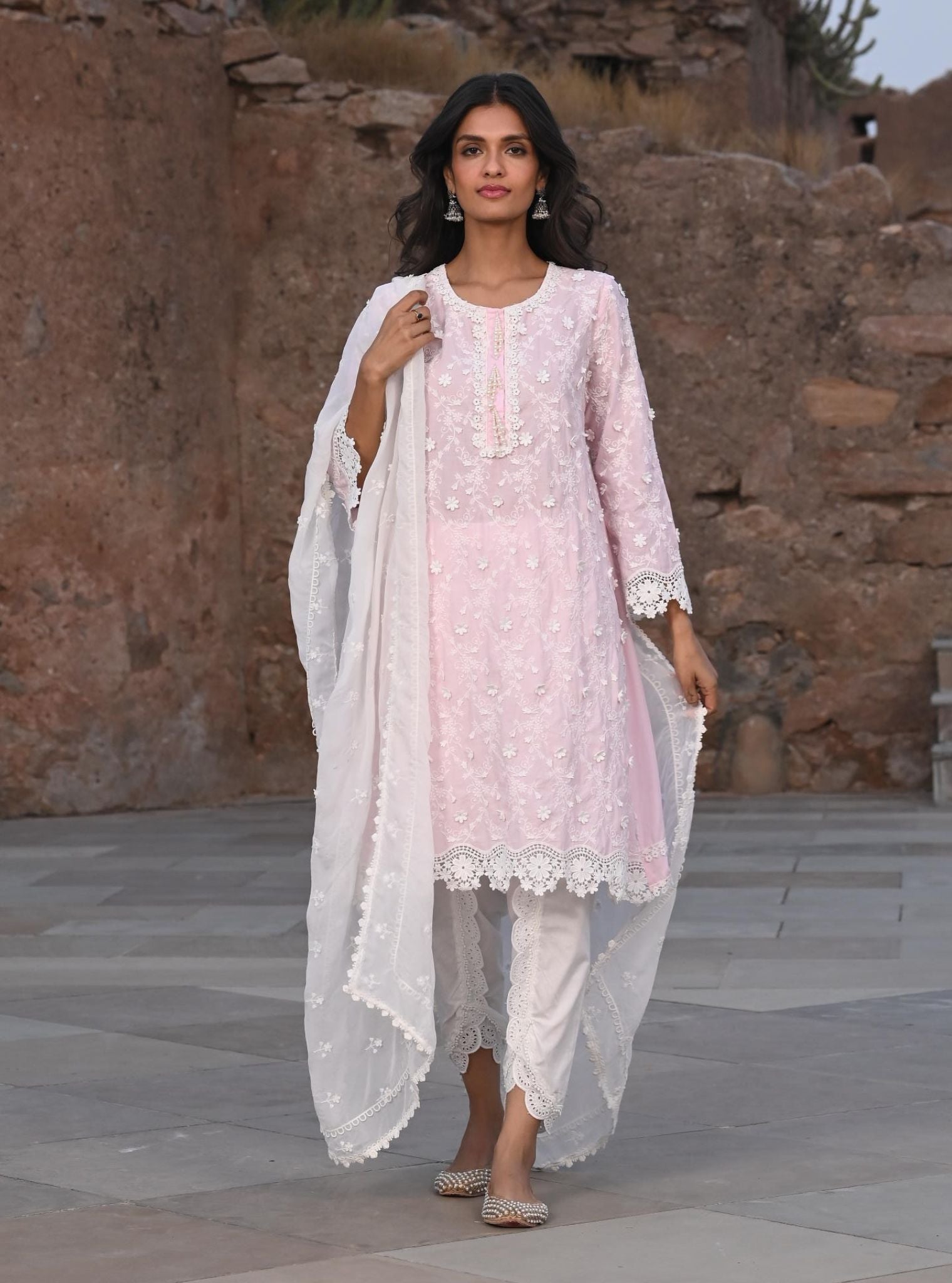 Baybreeze Supima Cotton Pink Kurta Set