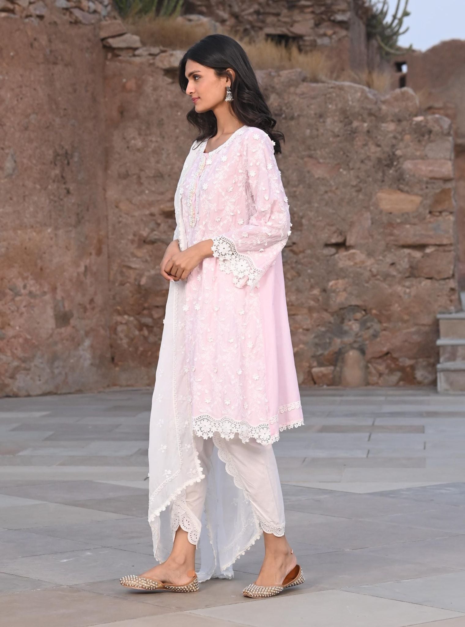 Baybreeze Supima Cotton Pink Kurta Set
