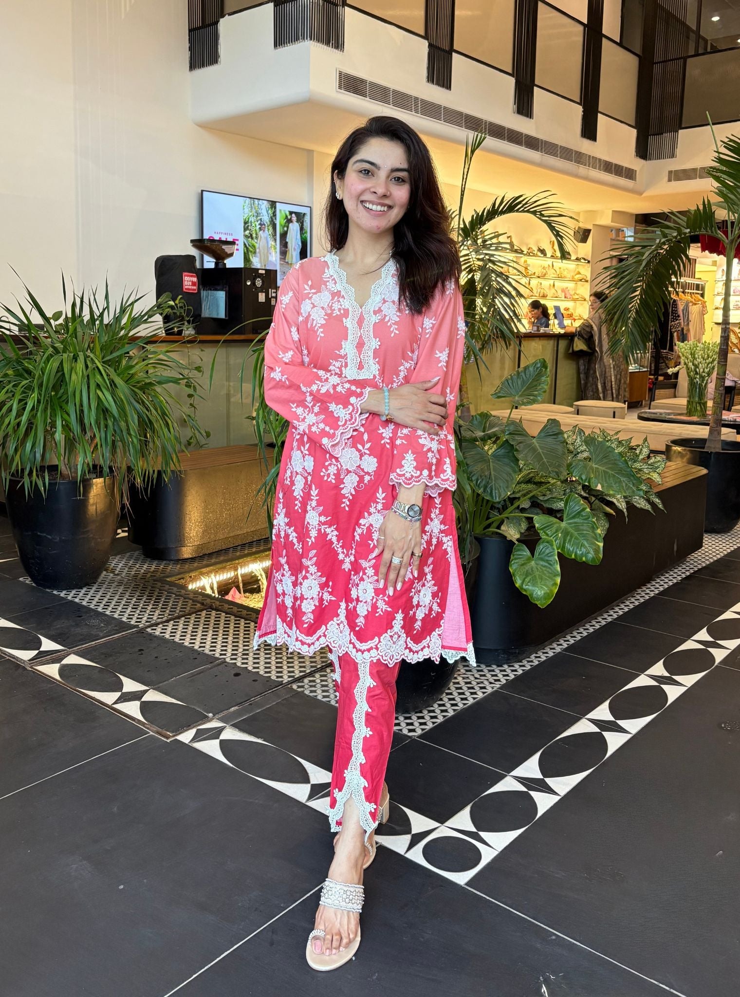 Atrai Ombre Red Kurta with Red Dhoti Pant Set