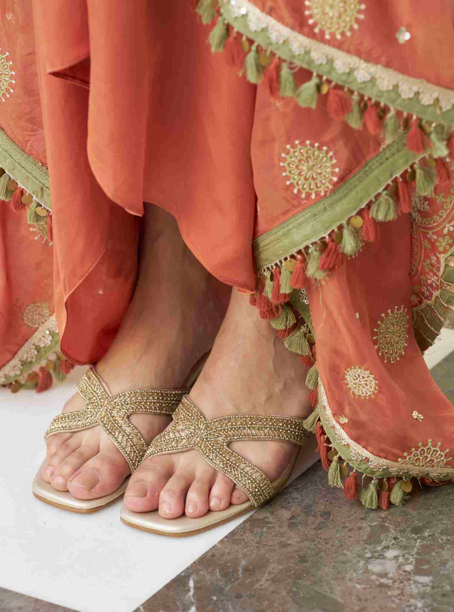 Aurora Gold Vegan Block Heel