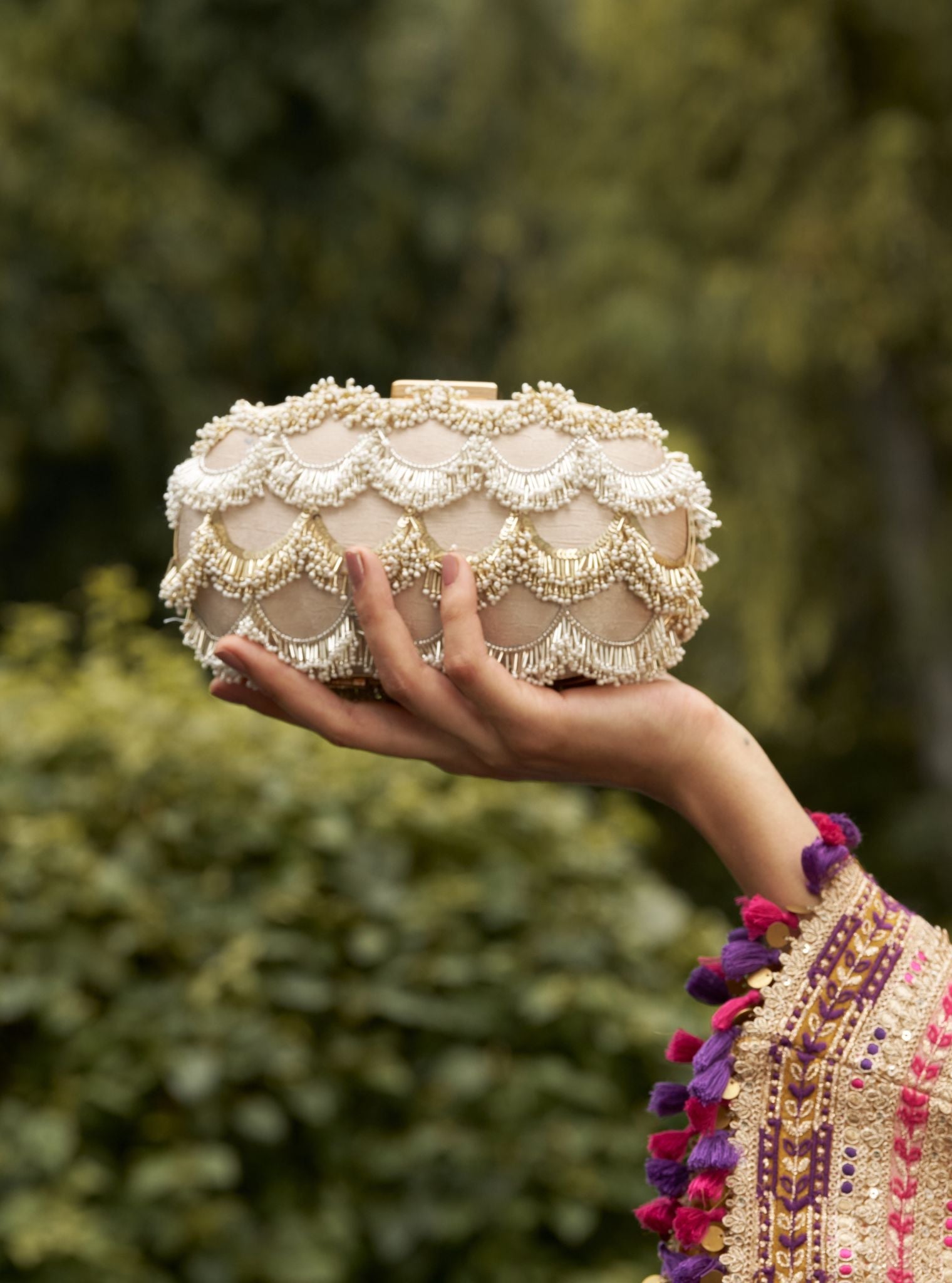 Athena Gold Clutch Bag