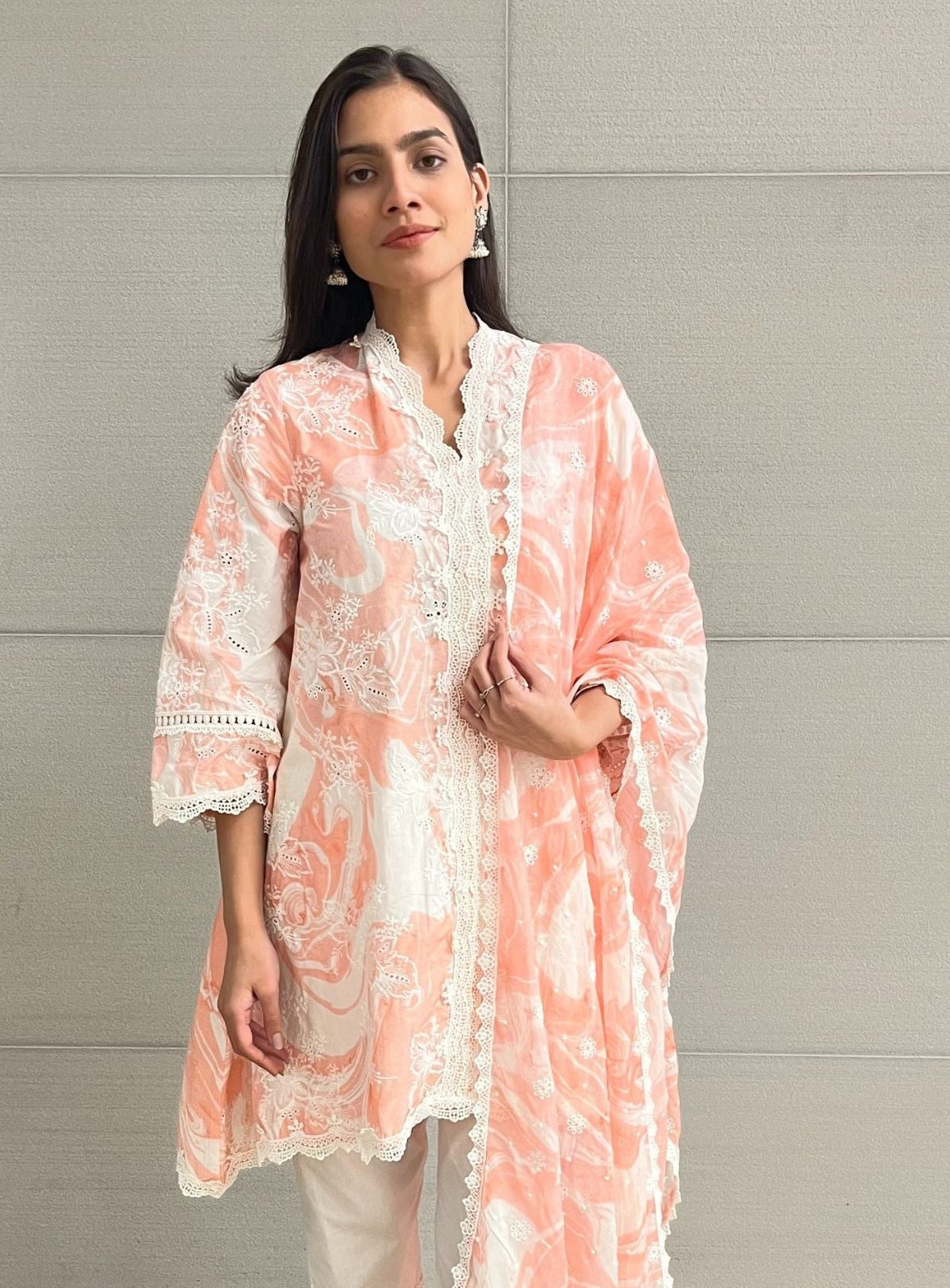 Marble Verona Supima Cotton Pink Kurta Set