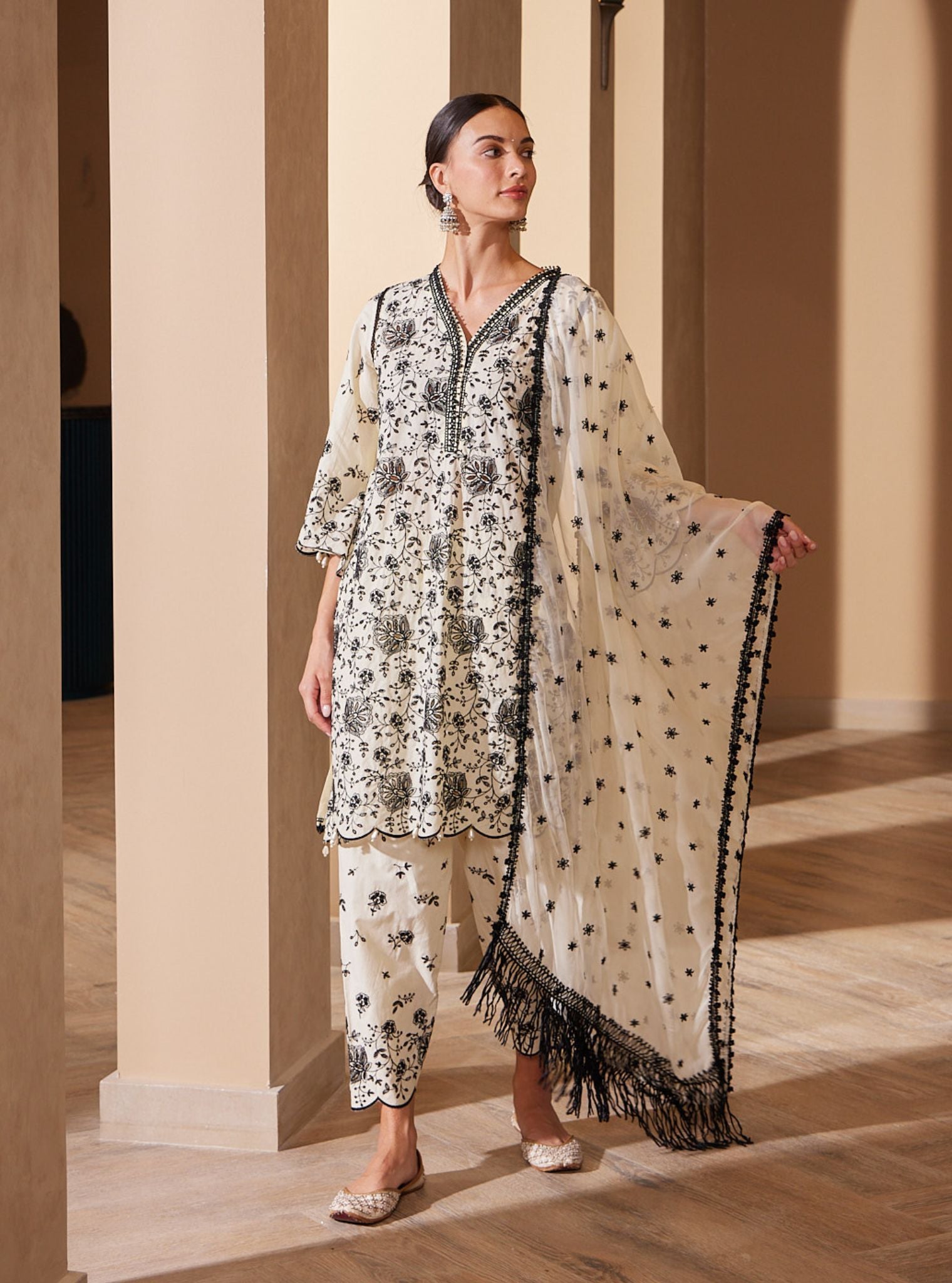 Norwich Supima Cotton Off White Kurta Set