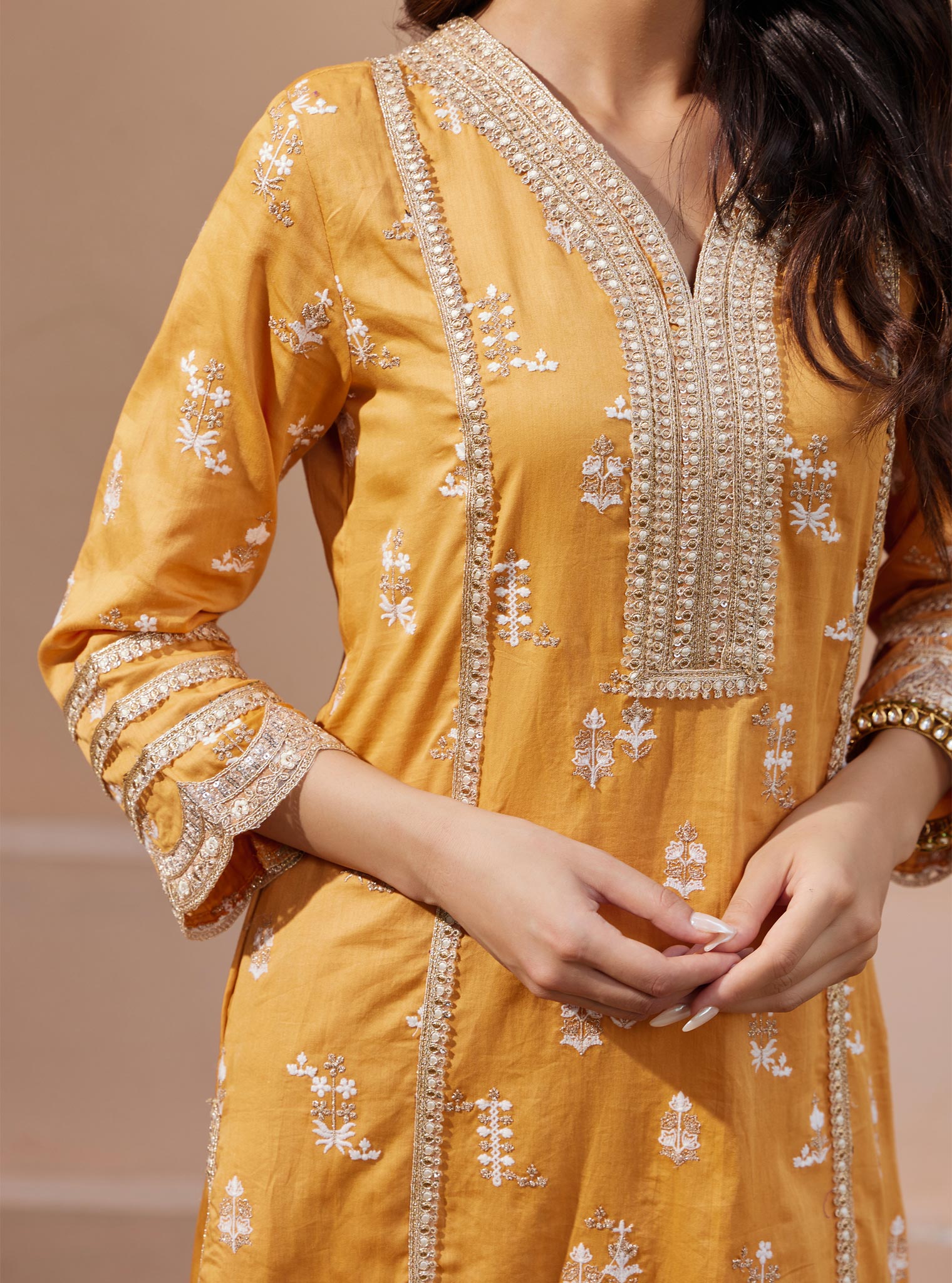 Nimisa Pima Orange Kurta Set
