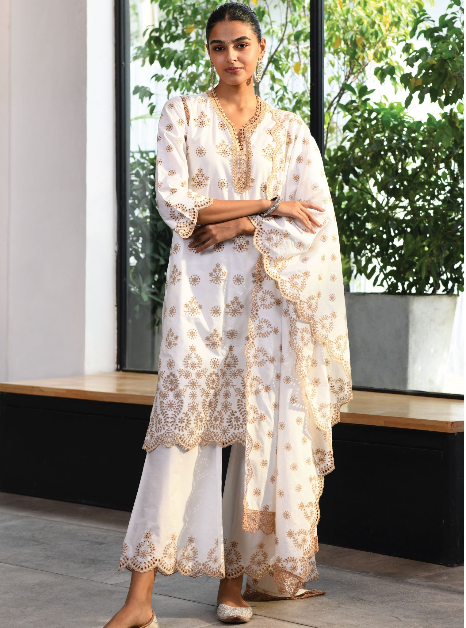 Ripon Supima Cotton White Kurta Set