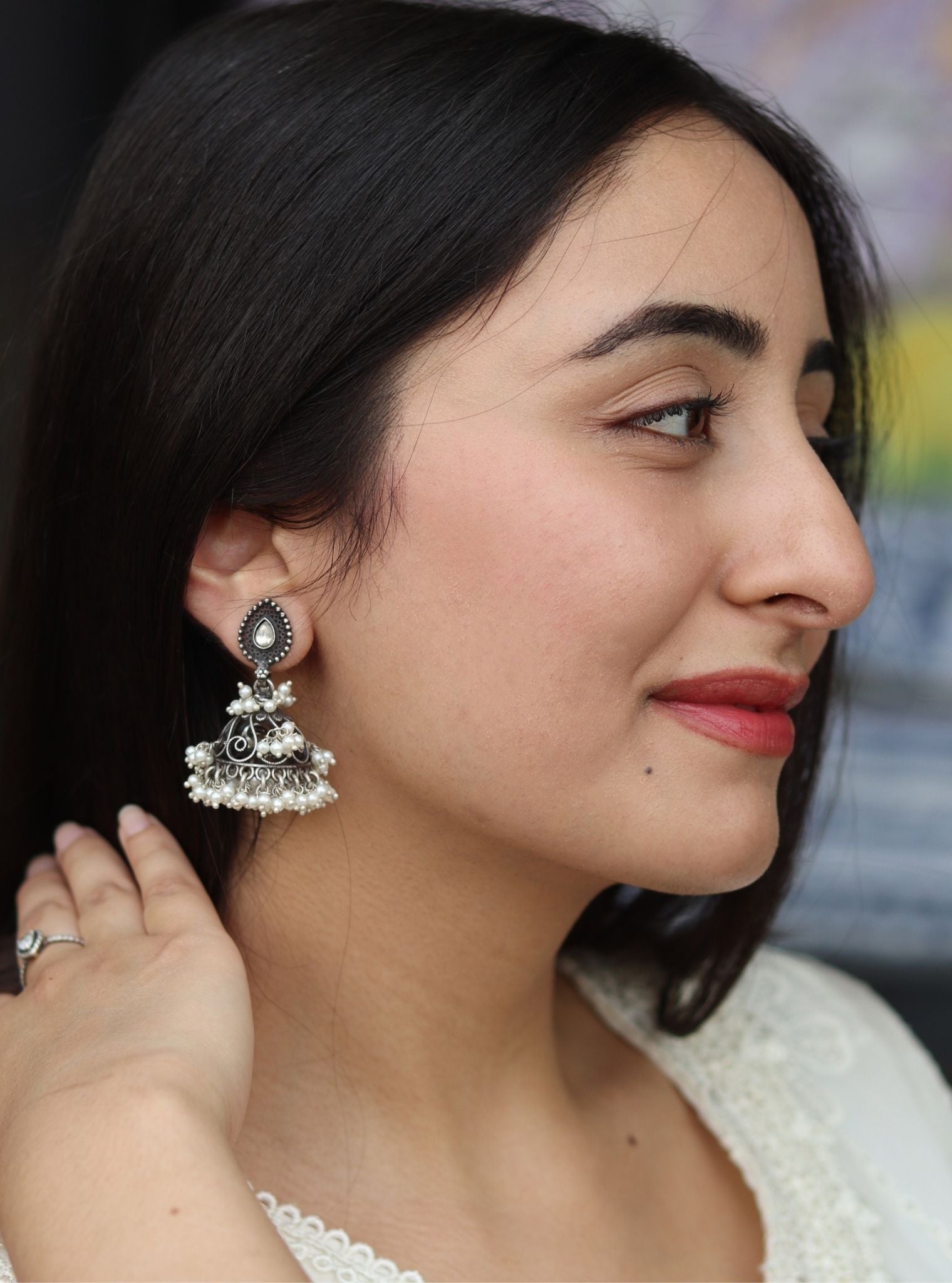 Pure Silver Navi Jhumki