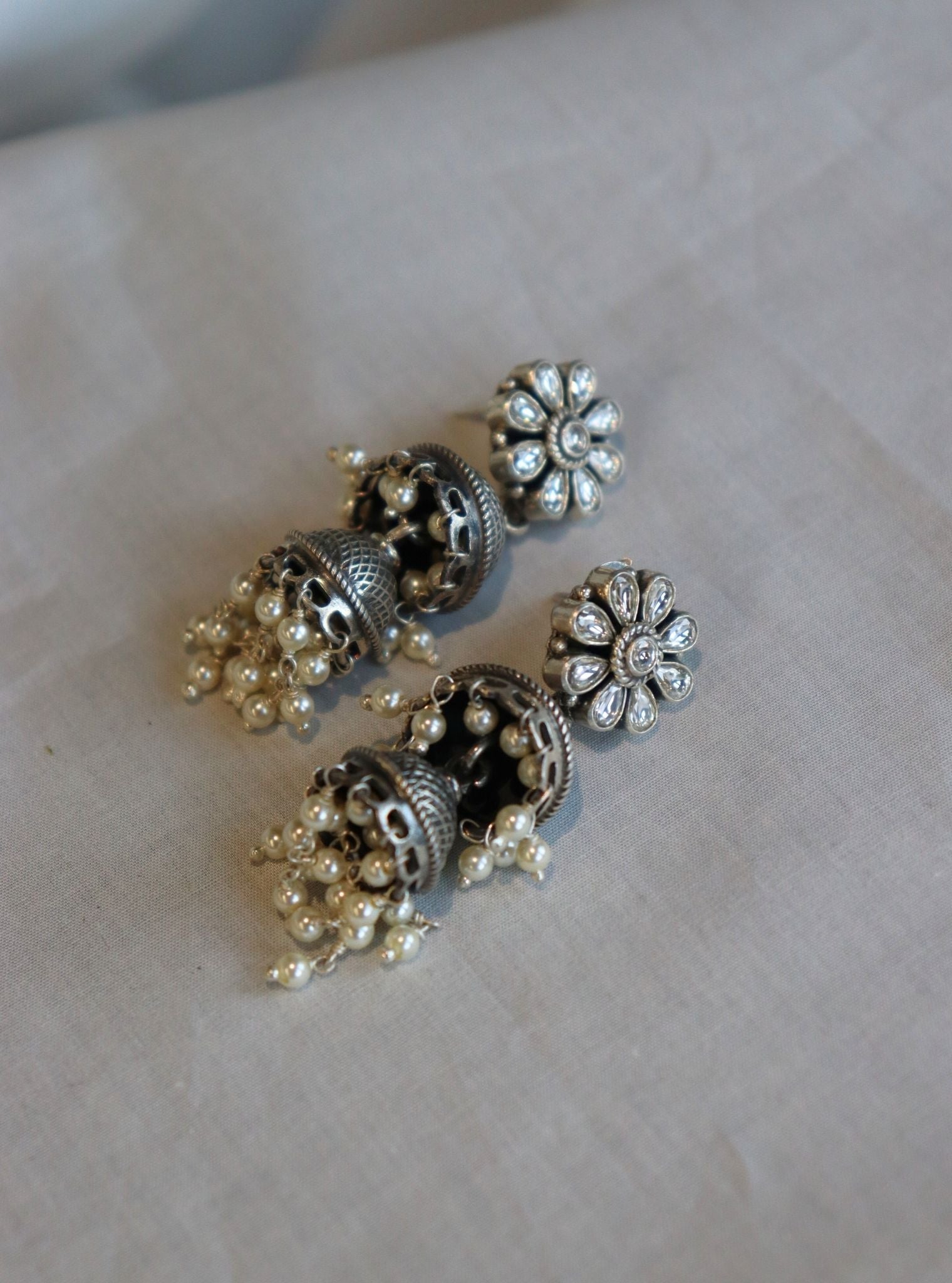 Pure Silver Zaya Jhumki