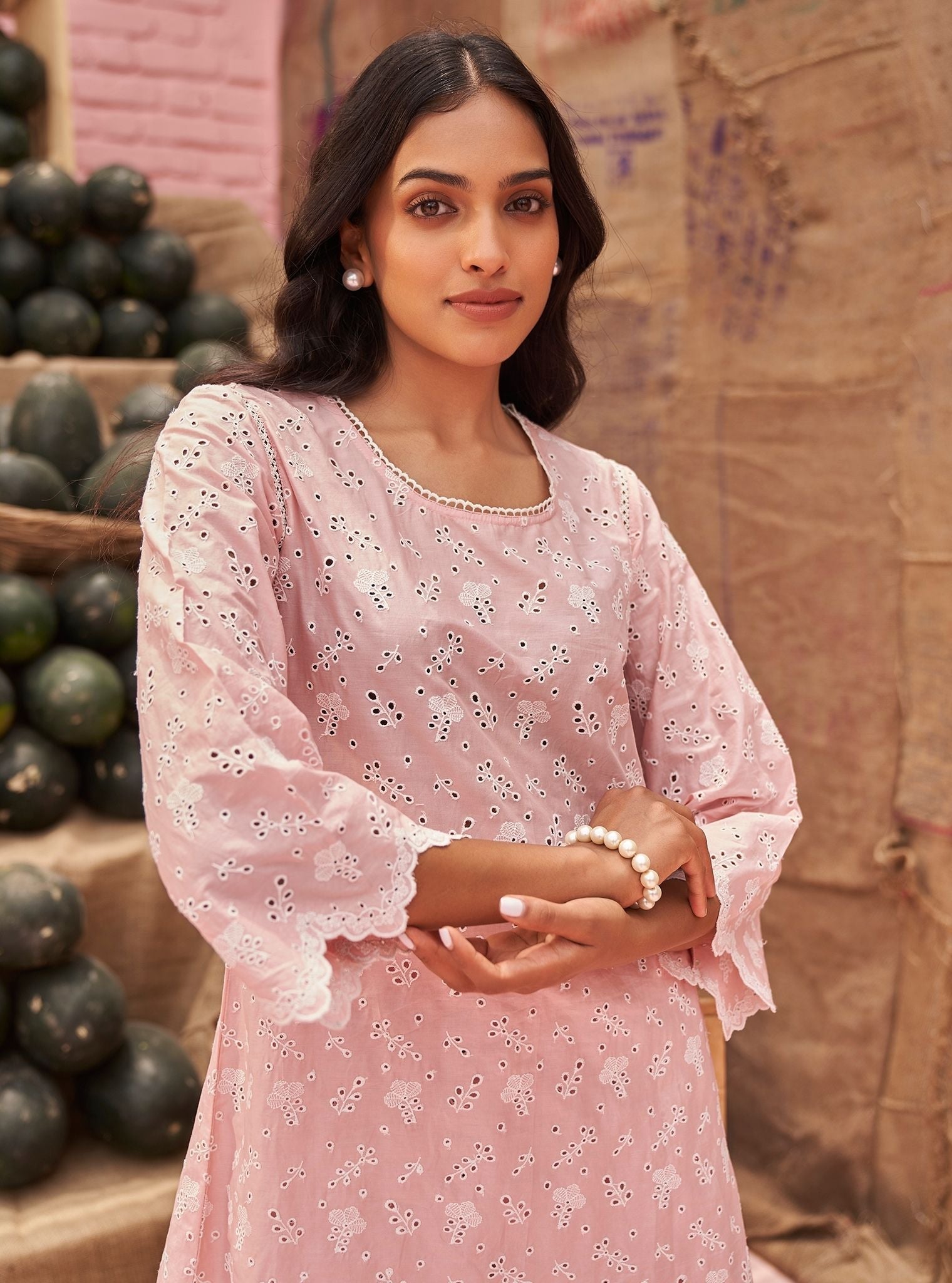 Hannah Supima Cotton Light Pink Co-ord Set