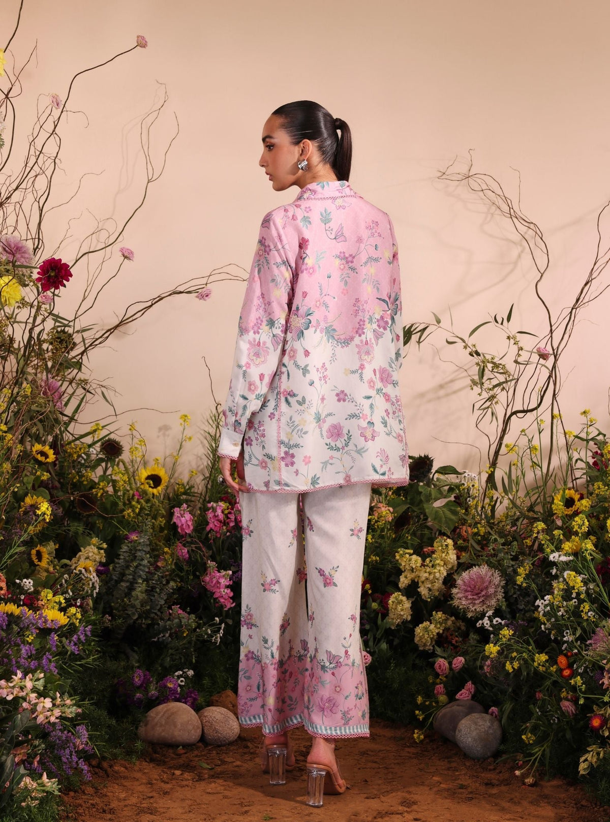 Oona Lawn Printed Pink Co-ord Set