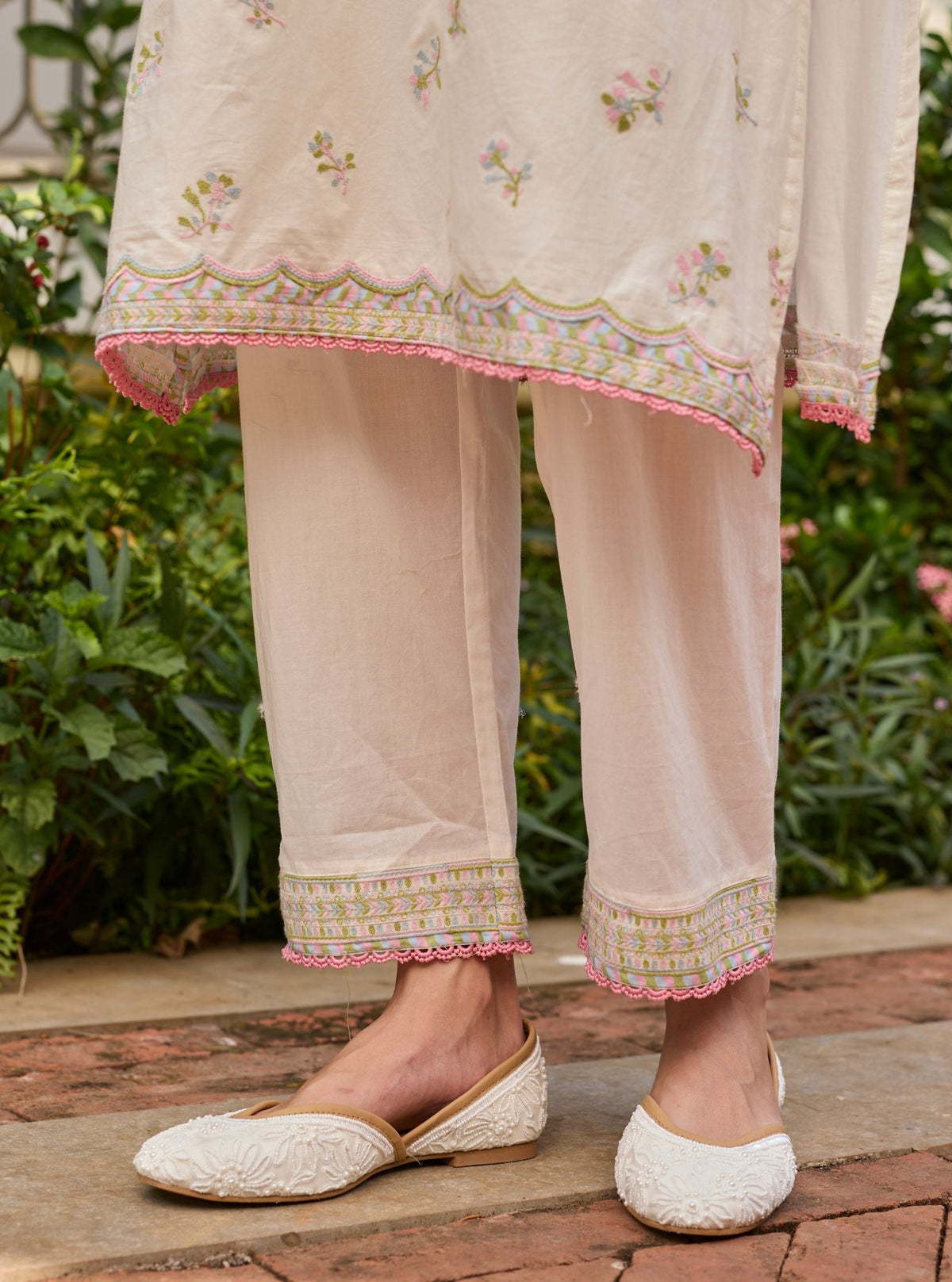 Airaani Supima Cotton Off-White Kurta Set