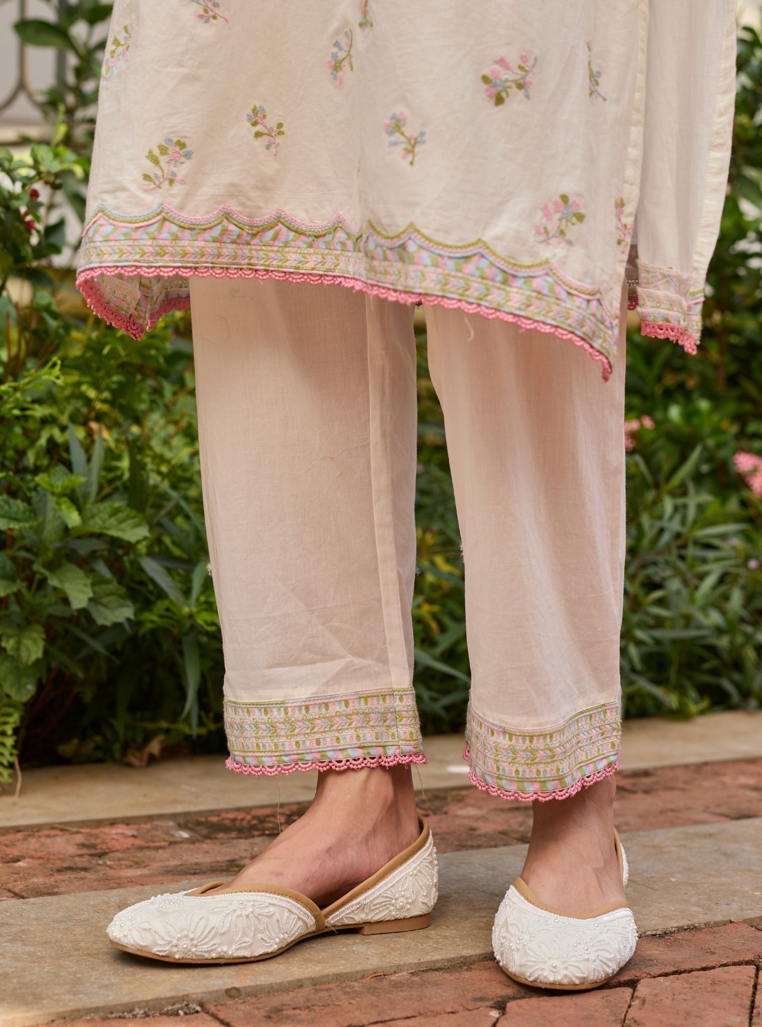 Airaani Supima Cotton Off-White Kurta Set
