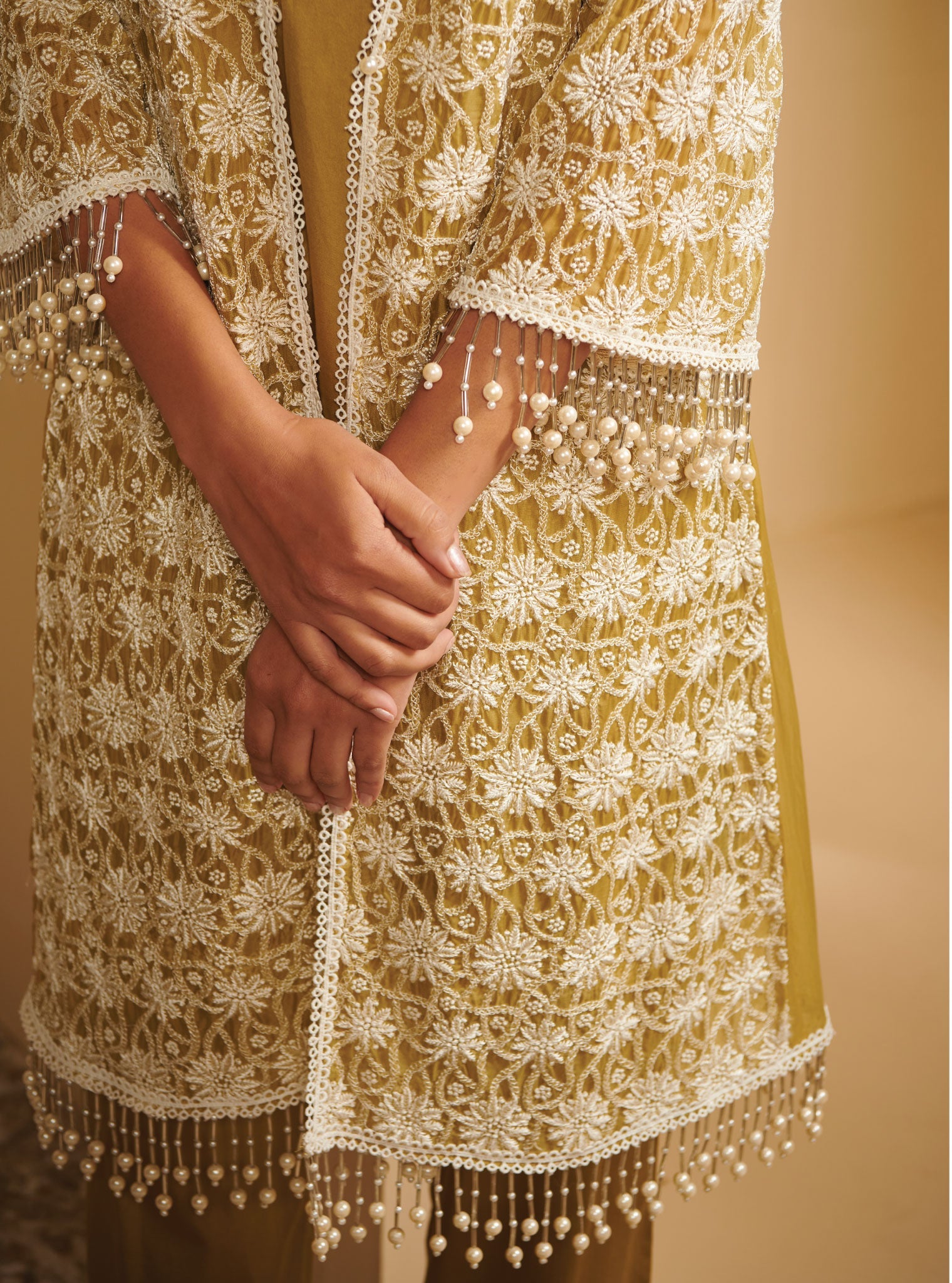 Iksa Organza Green Kurta Set