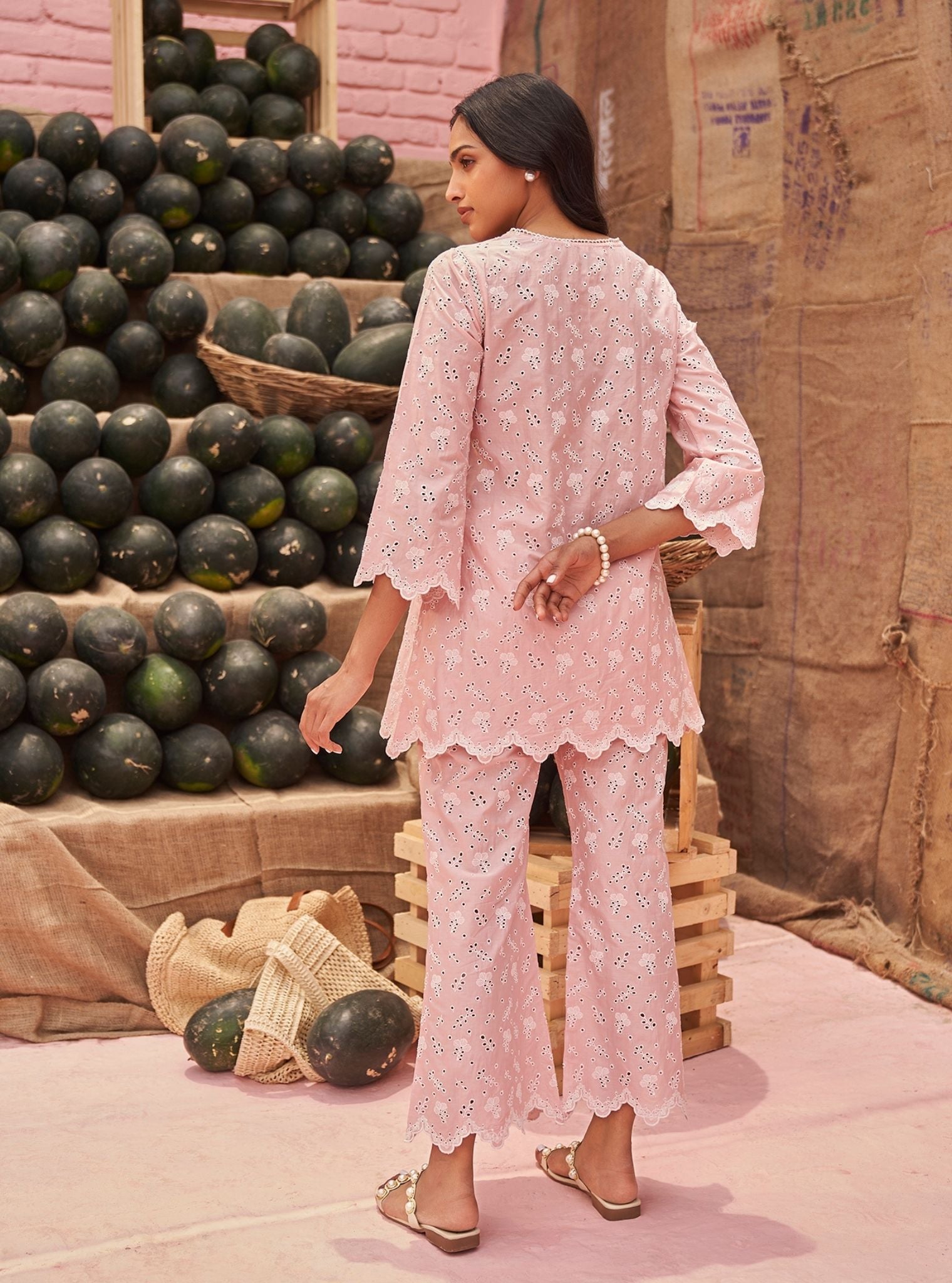 Hannah Supima Cotton Light Pink Co-ord Set