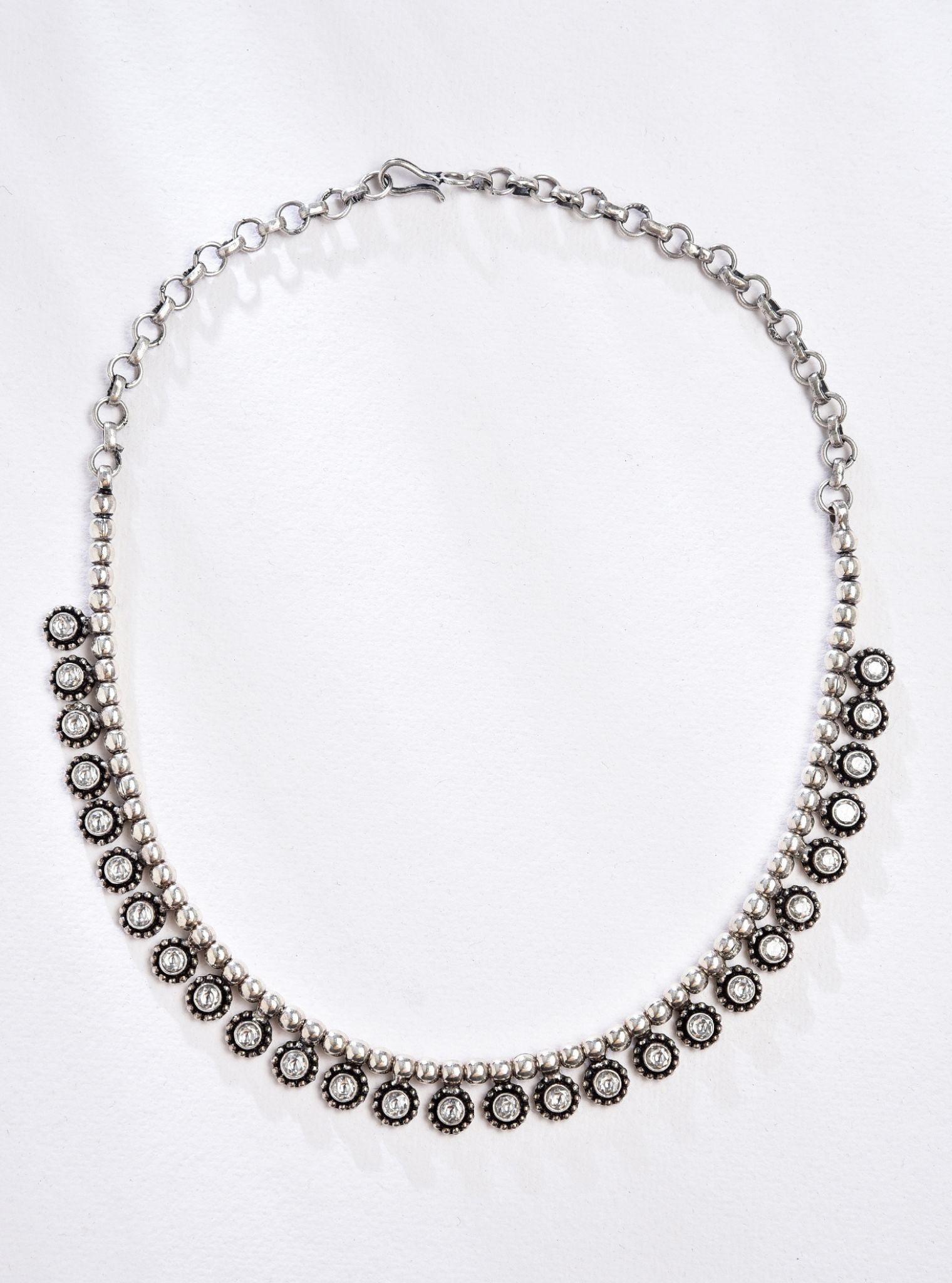 Pure Silver Ekavali Necklace