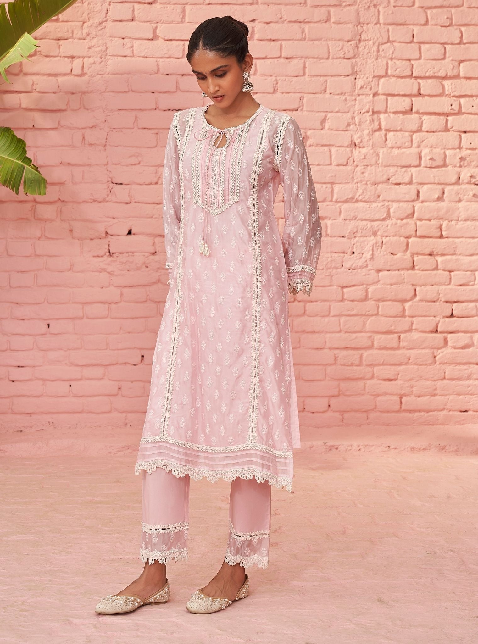 Aarina Organza Pink Kurta Set