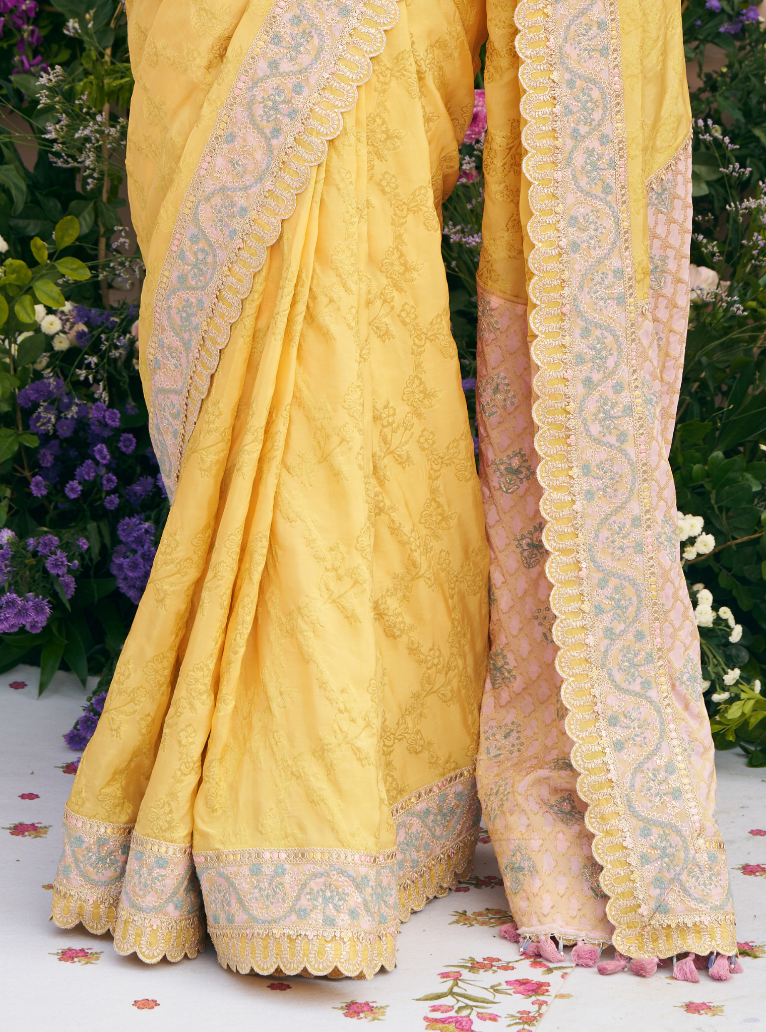 Chandrika Banarsi Mustard Saree