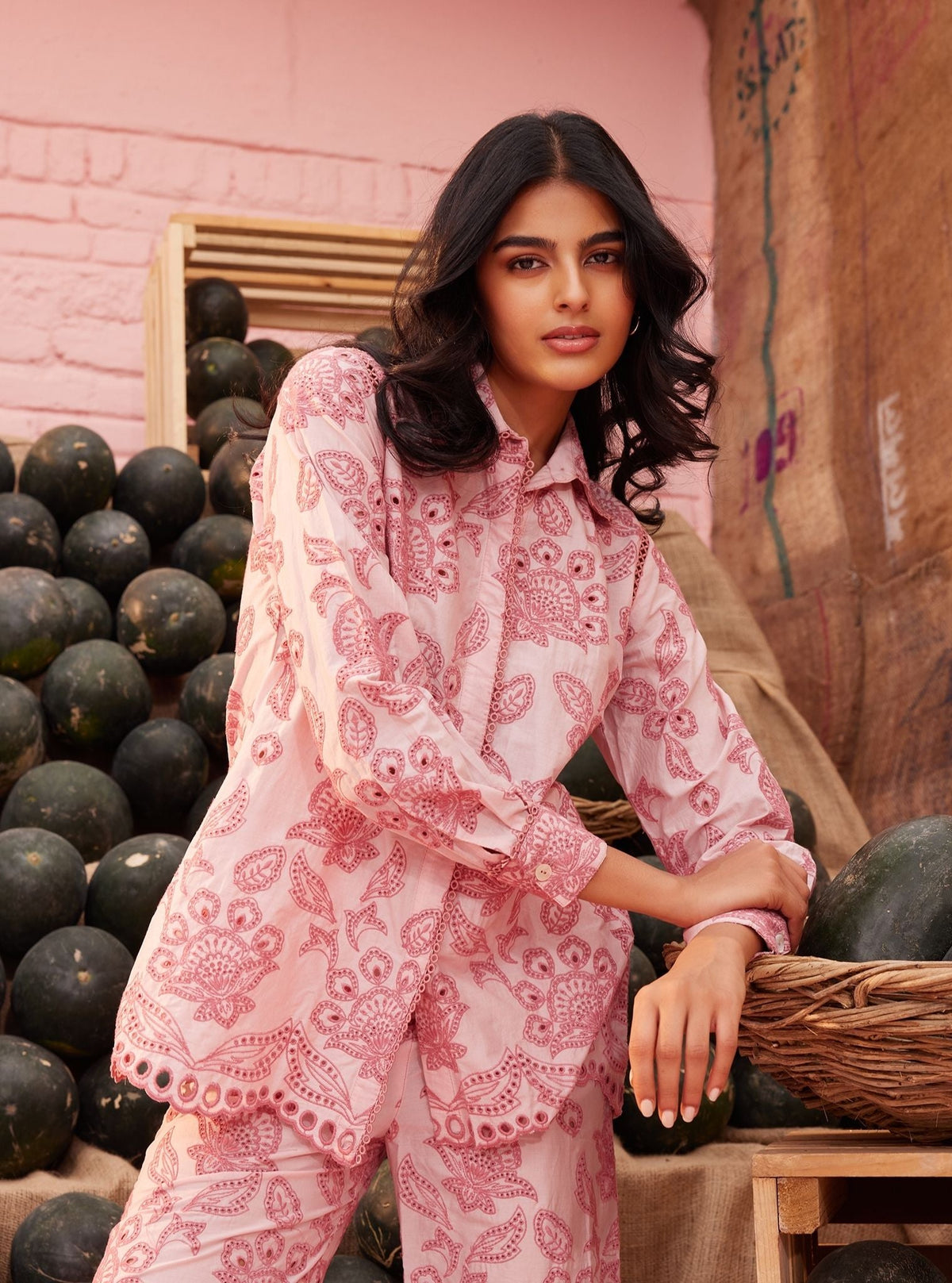 Sasha Supima Cotton Light Pink Co-ord Set
