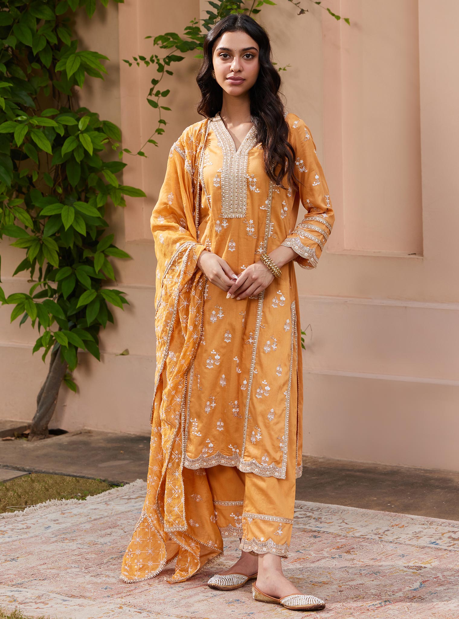 Nimisa Pima Orange Kurta Set