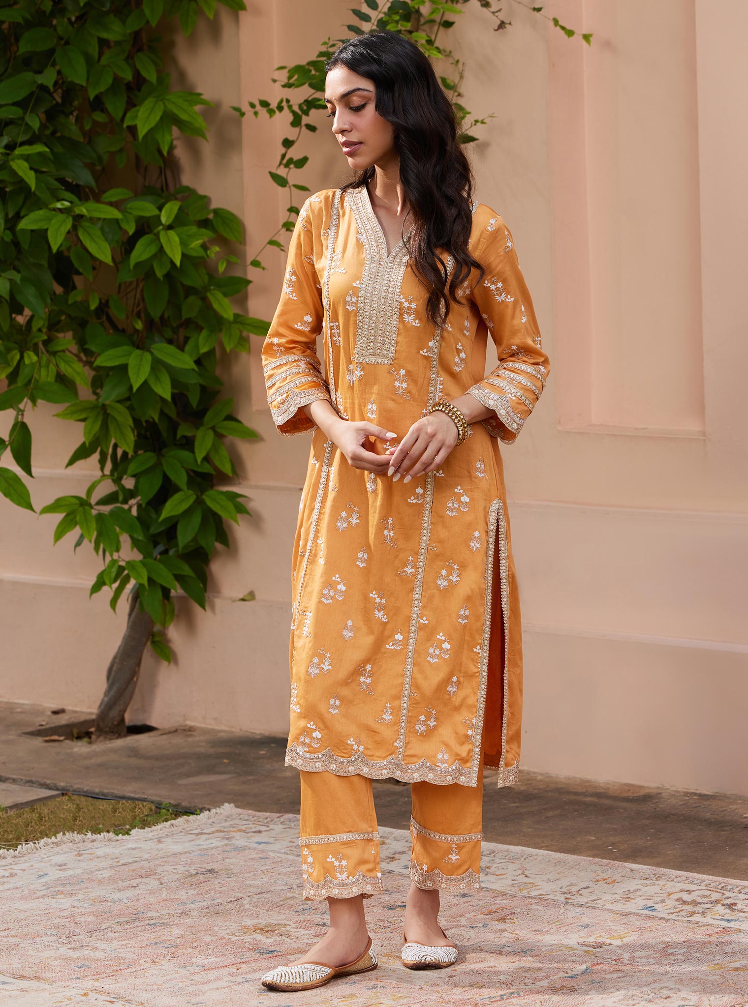 Nimisa Pima Orange Kurta Set