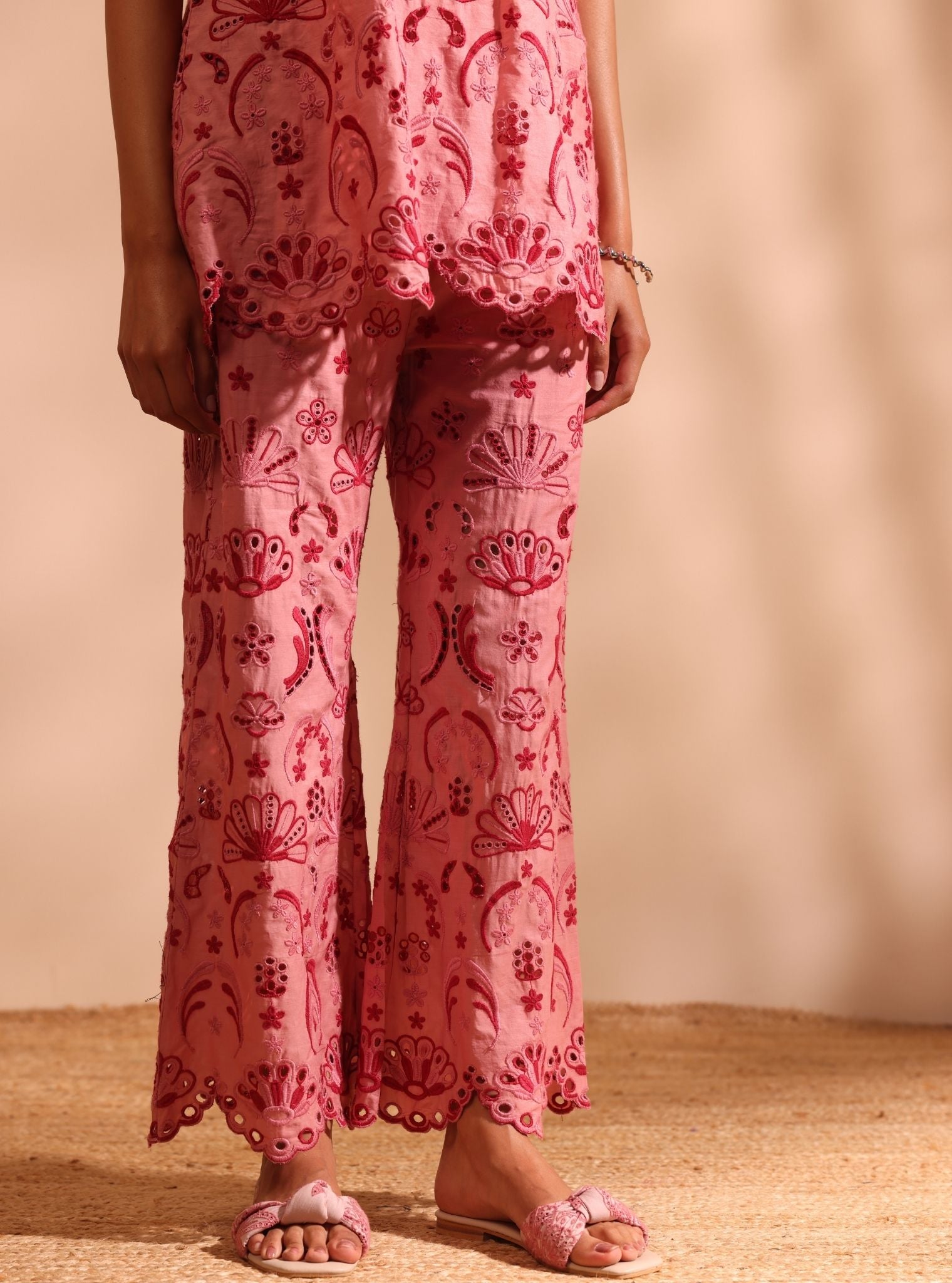 Shaya Supima Cotton Salmon Pink Co-ord Set