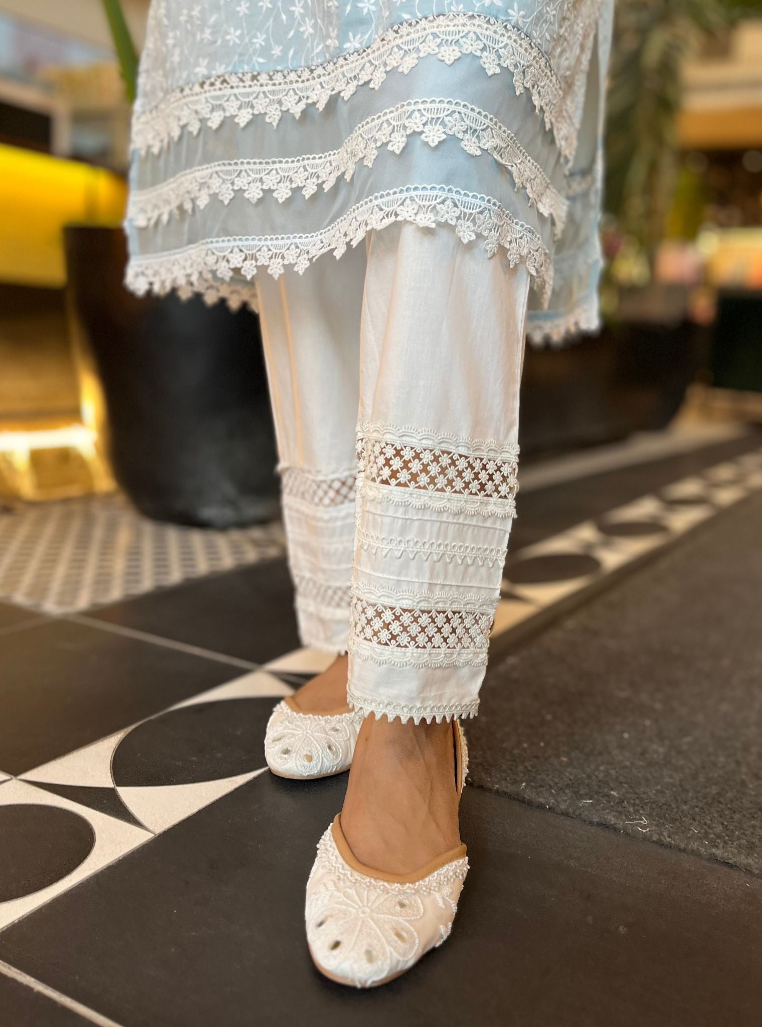 Rosine Supima Cotton Light Blue Kurta Set