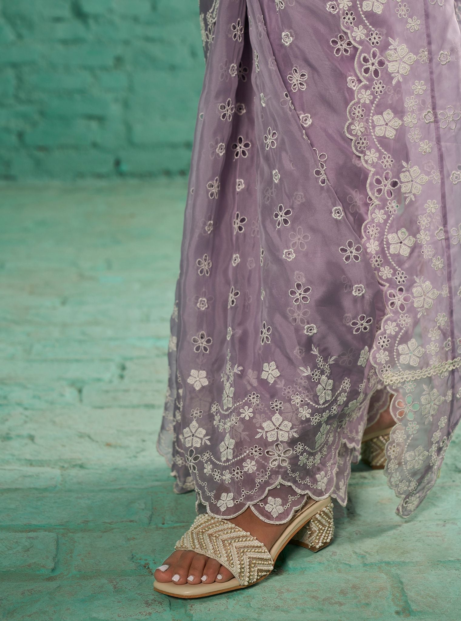 Leia Organza Lavender Saree