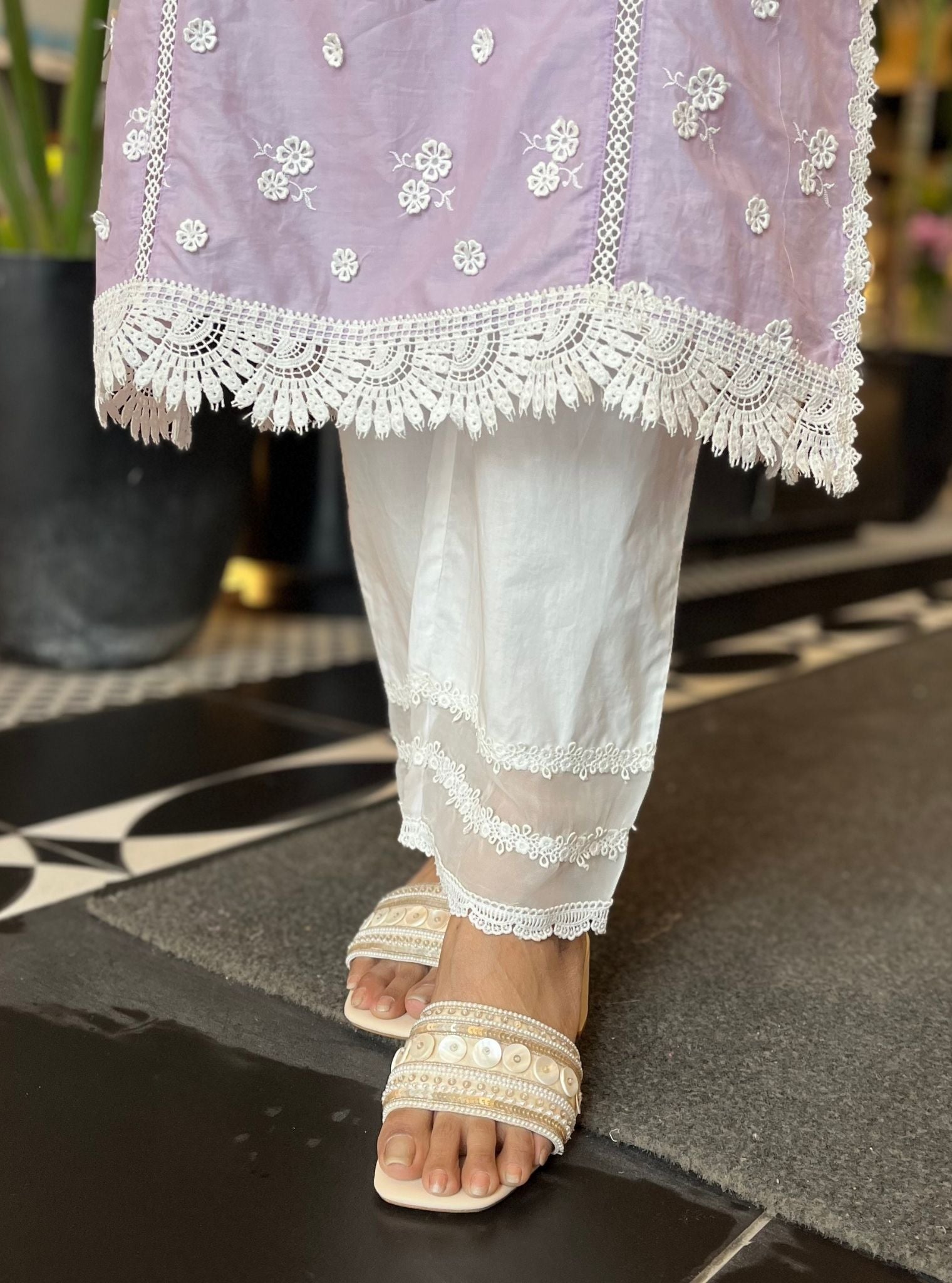 Meha Supima Cotton Lilac Kurta Set