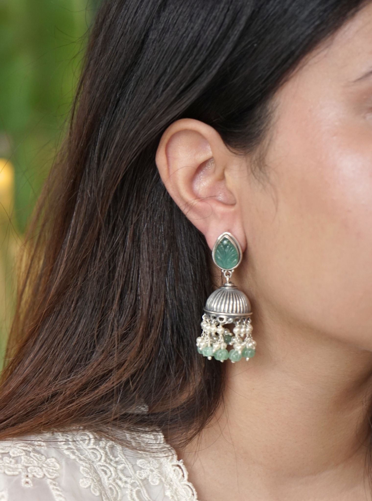 Pure Silver Alora Jhumka