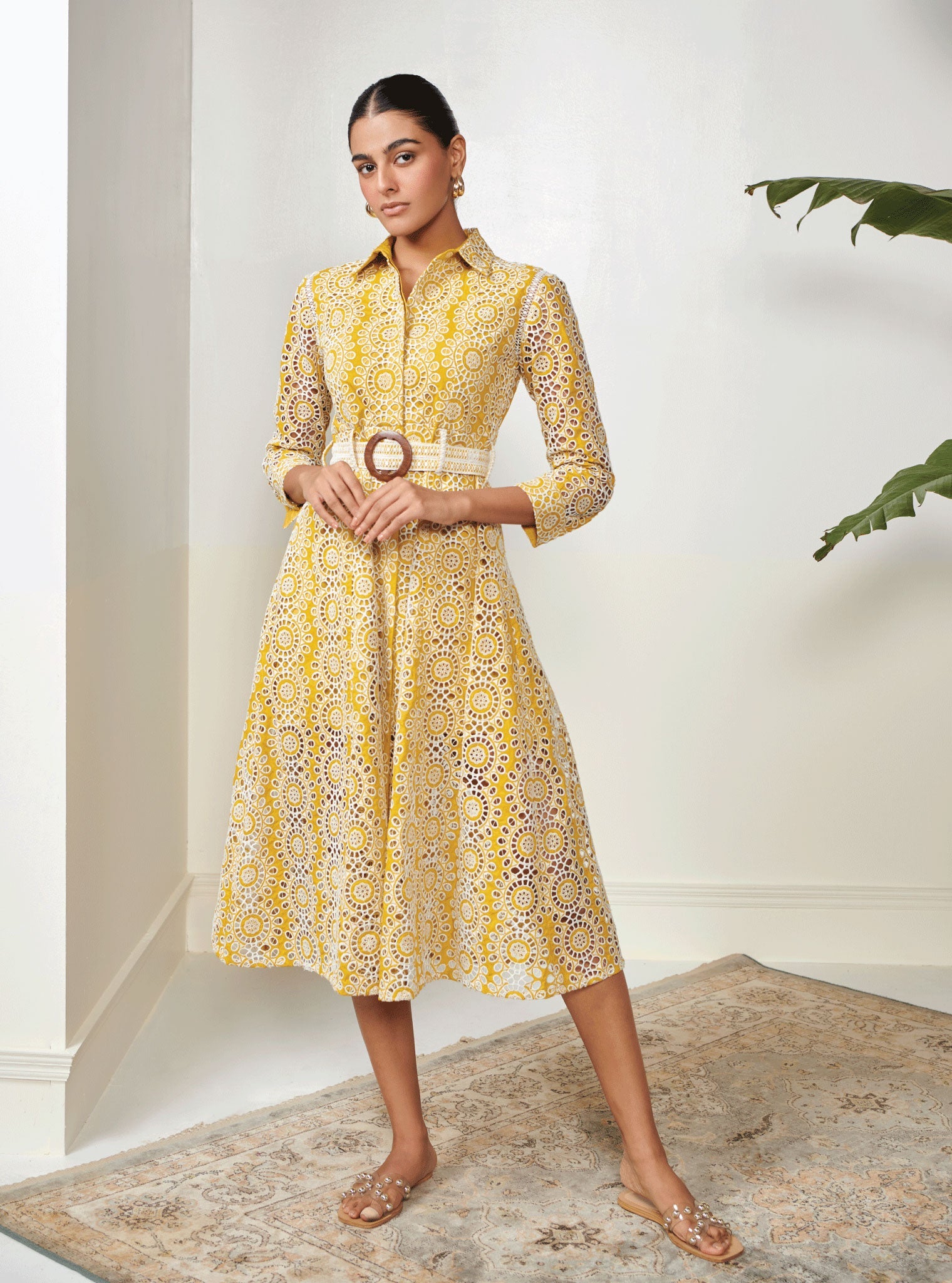 Remy Supima Cotton Mustard Dress