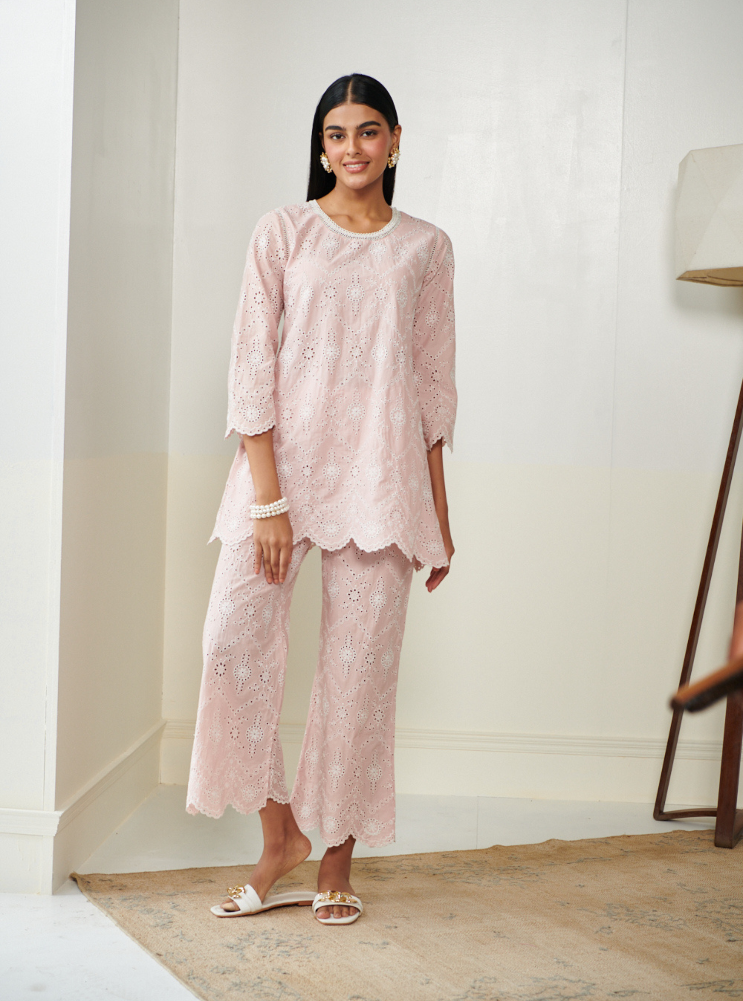 Evelyn Supima Cotton Pink Co-ord Set
