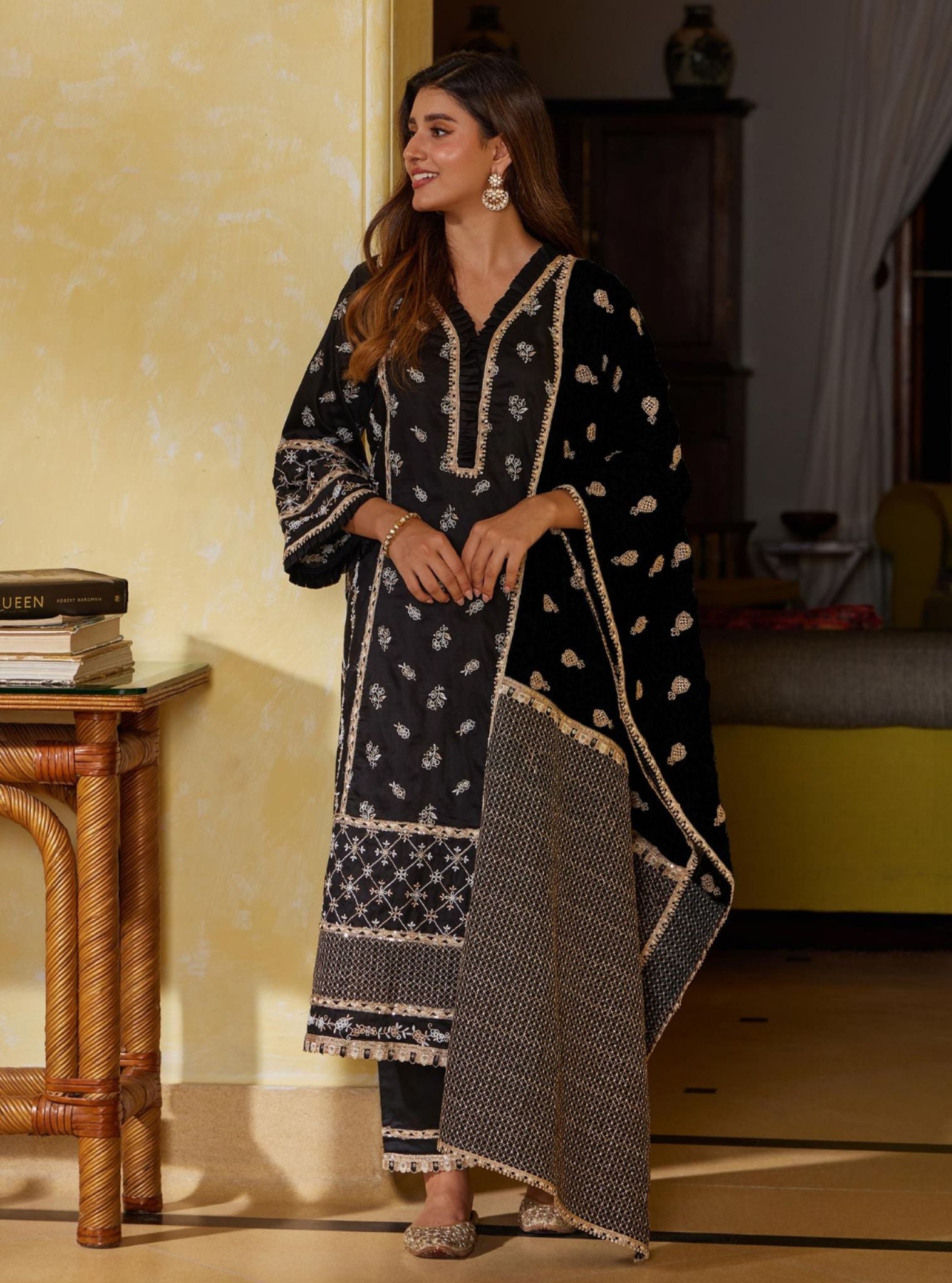 Anvesa Pima Black Kurta Set