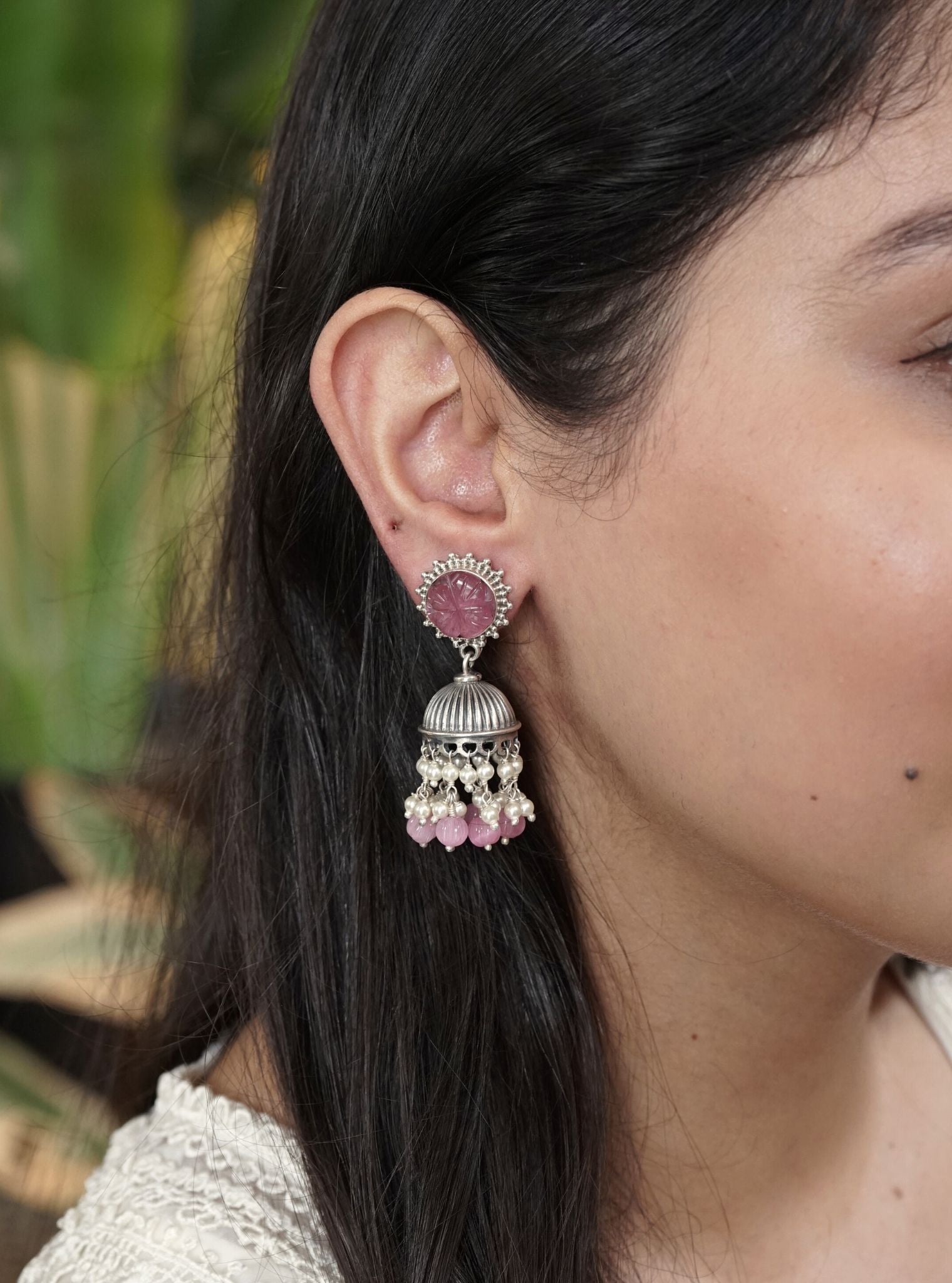 Pure Silver Aasmi Jhumki