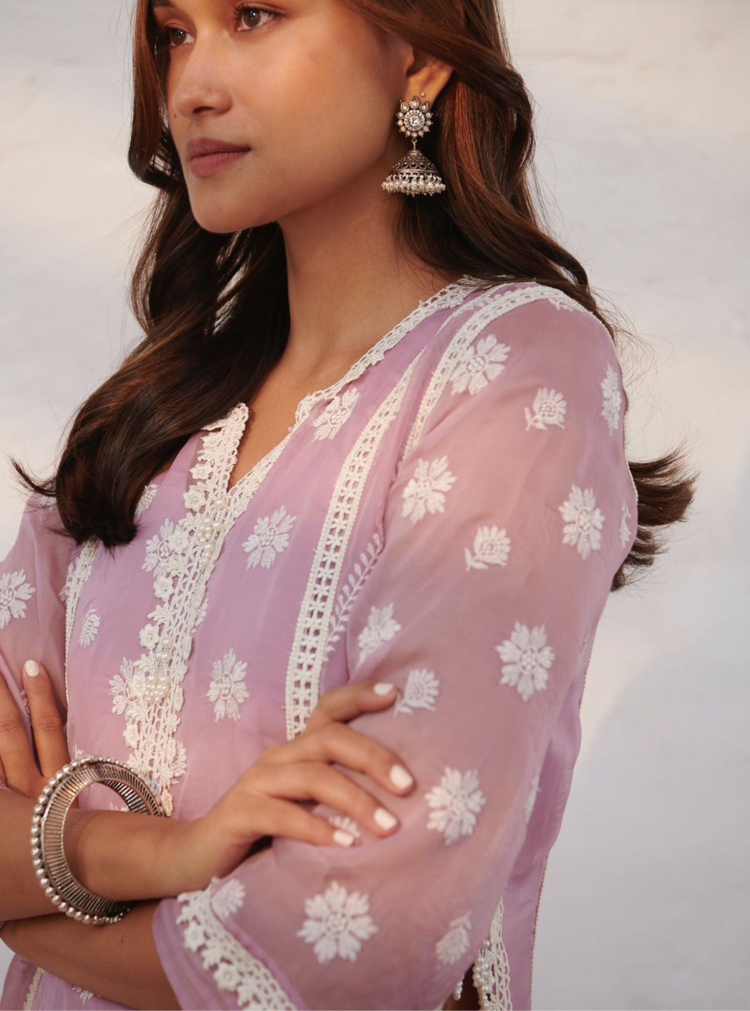 Pure Silver Blossom bangle