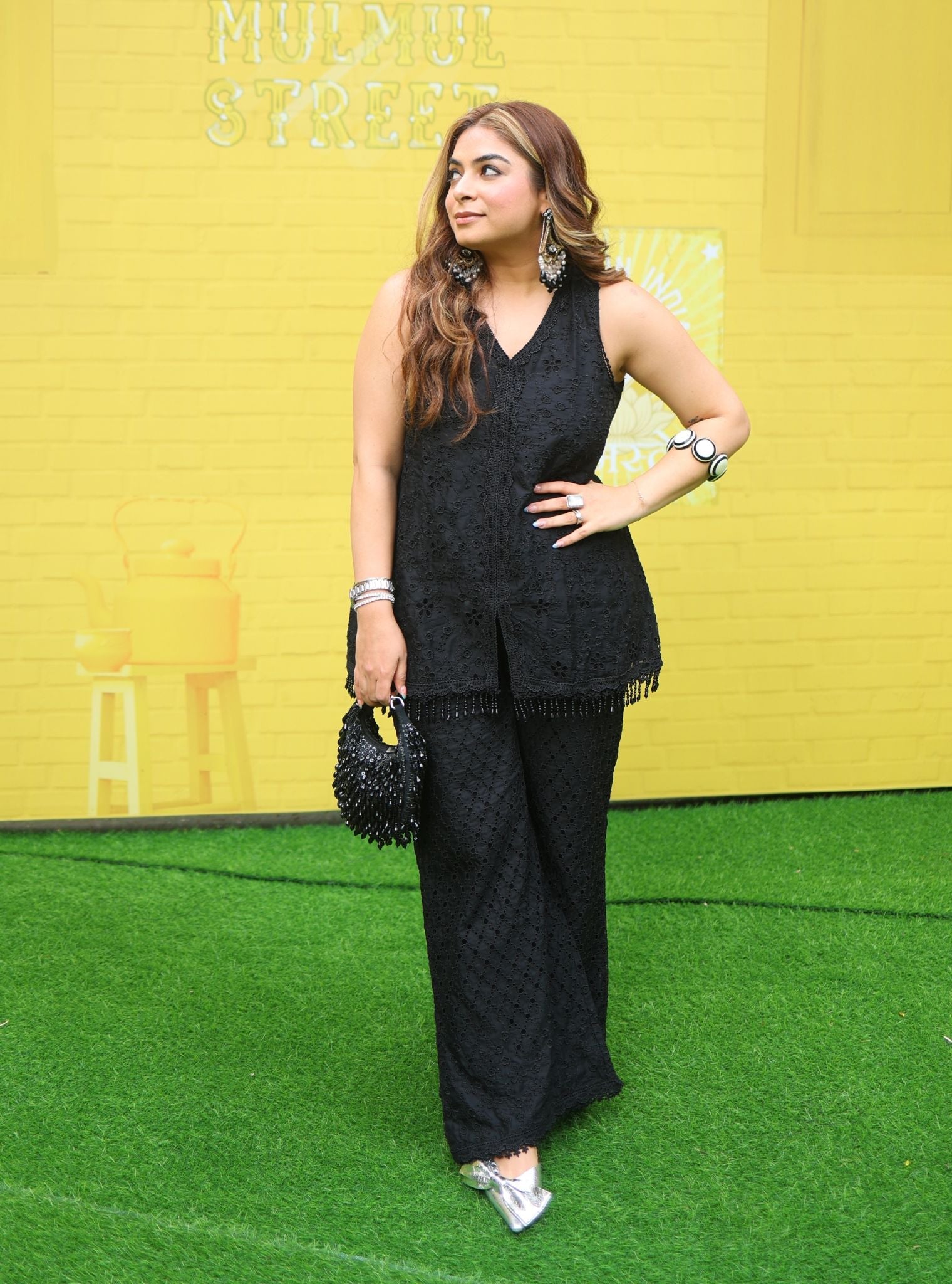 Rehanshi Organza Black Co-ord Set