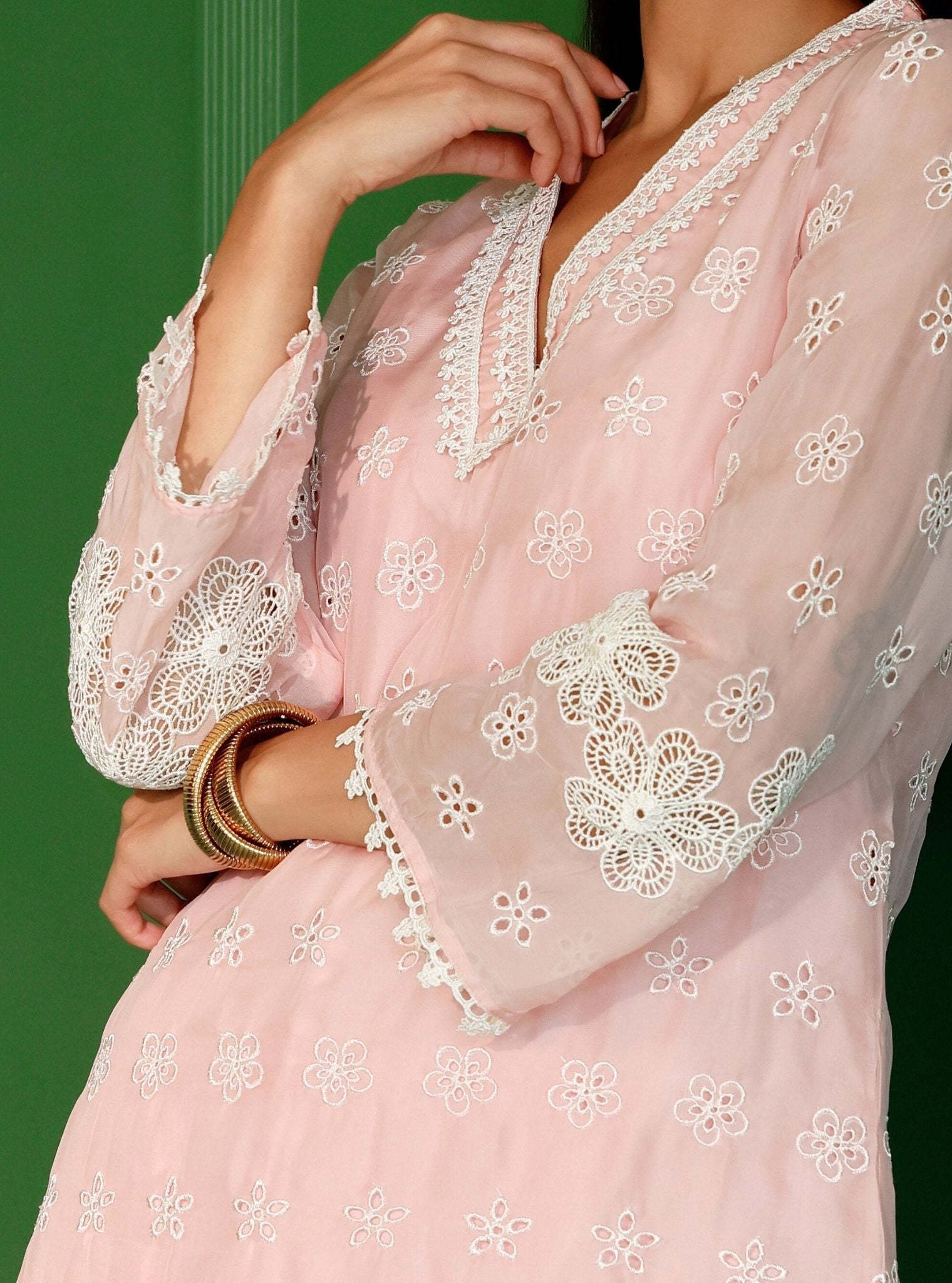 Audley Organza Pink Co-ord Set